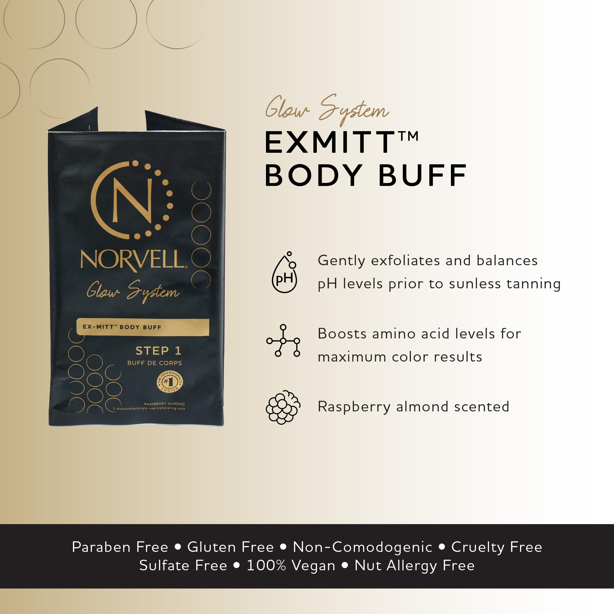 Norvell Pre Sunless Tan Body Buff eXmitt - Exfoliate & Prime and pH Balance & 1 D - Norvell Official Product View 3
