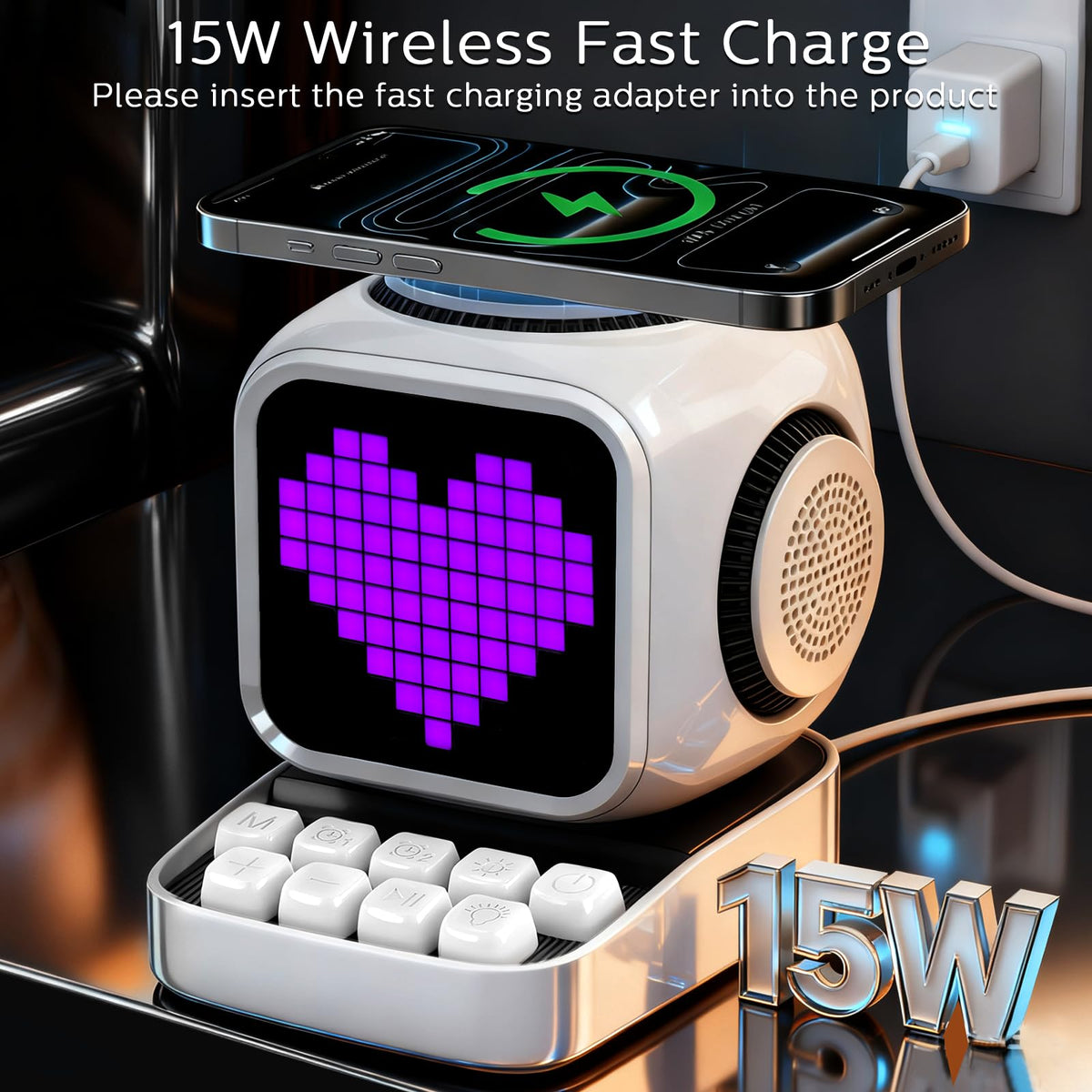 Smart Bluetooth Speaker with Wireless Charger Tiffhome - tiffhome Official Imagery - 3