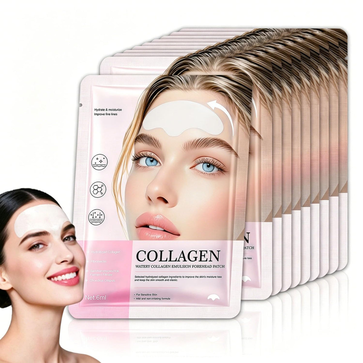 10Pcs Forehead Wrinkle Patches Forehead Wrinkles Treatment - Petramrs Official Product Imagery - 2