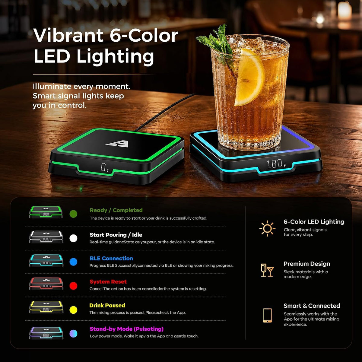 Kiddush Cups Sets KAVAZ Smart Cocktail Maker with LED Pour - KAVAZ Official Imagery - 7