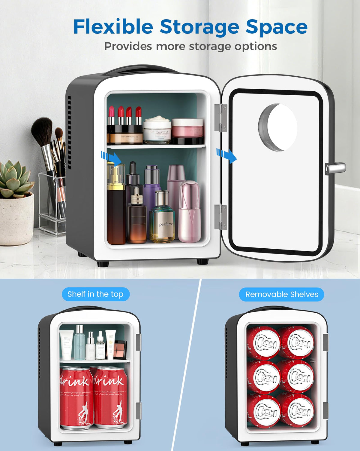 Electactic Mini Fridge for Skincare 4L 6 Cans Portable - Electactic Official Imagery - 5
