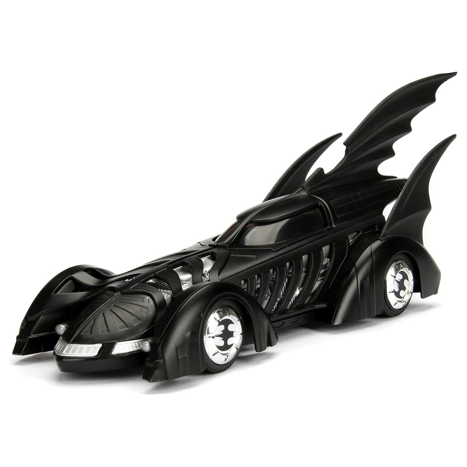 Jada DC Comics Batman Forever Batmobile and Batman figure in 1:24 die-cast scale, detailed vehicle and classic superhero figure