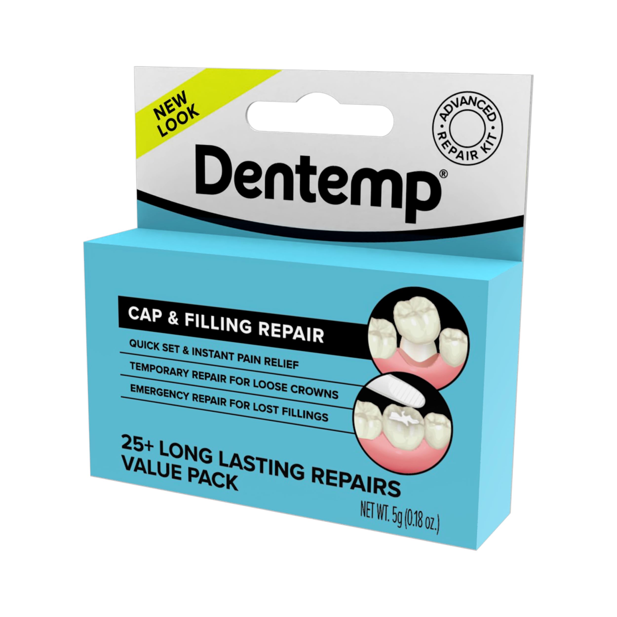 Dentemp Maximum Strength Loose Cap & Lost Filling Repair Kit – 5g (1pk)