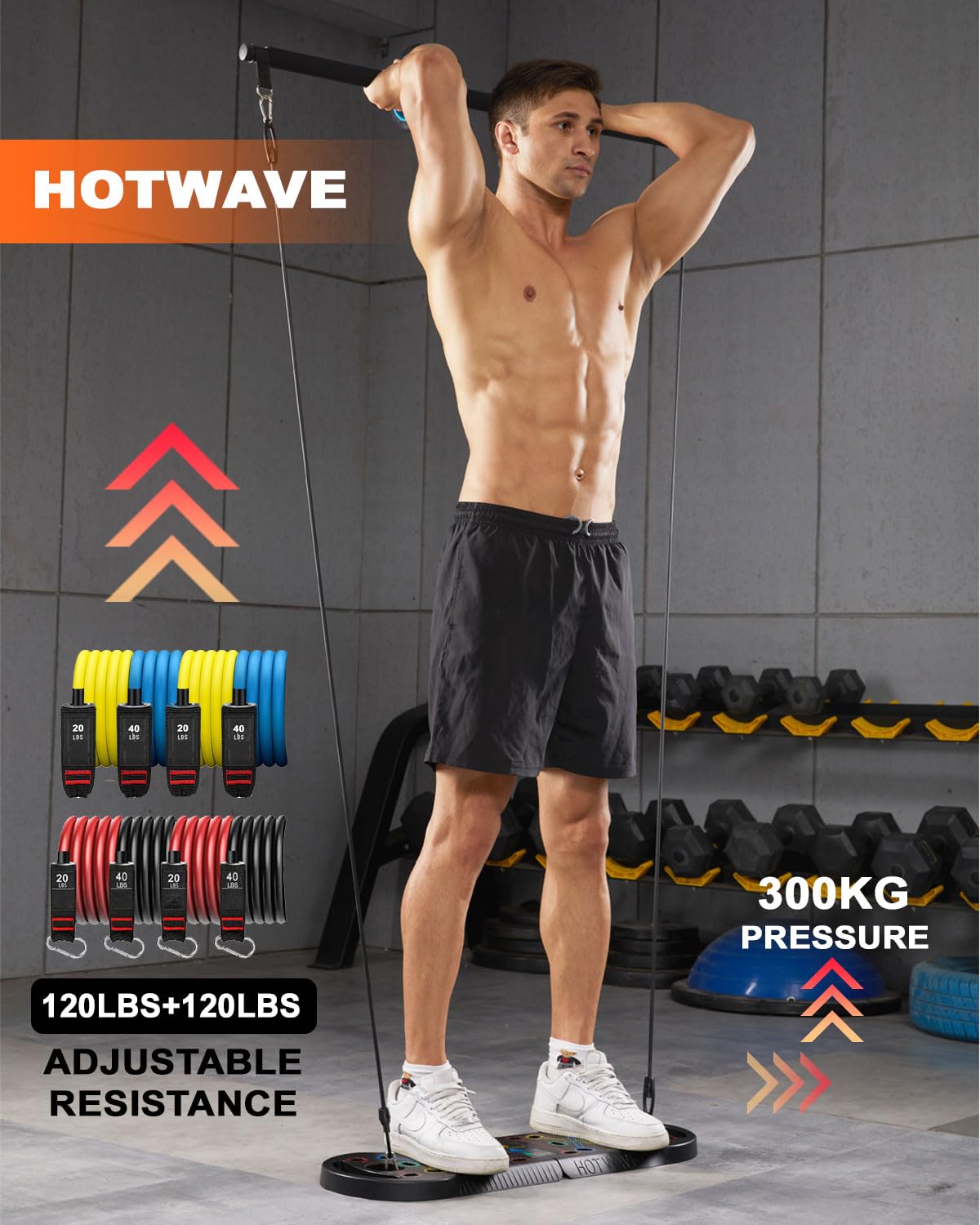Push Up Board Portable PushUp Board Foldable 20 in 1 Push Up - HOTWAVE Official Imagery - 6