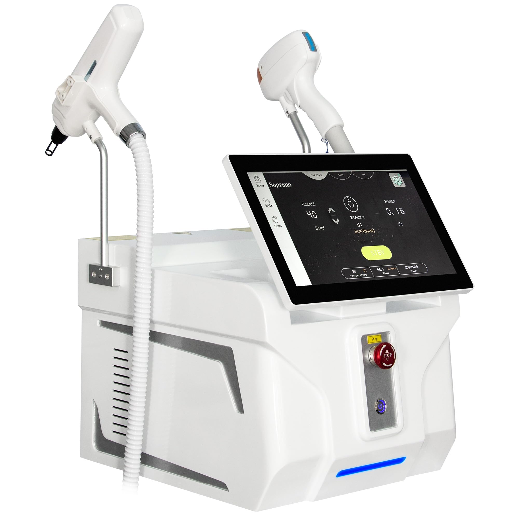 Generic 10-Bar 2-in-1 808nm laser hair removal machine with FAC Tech for professional beauty treatments.