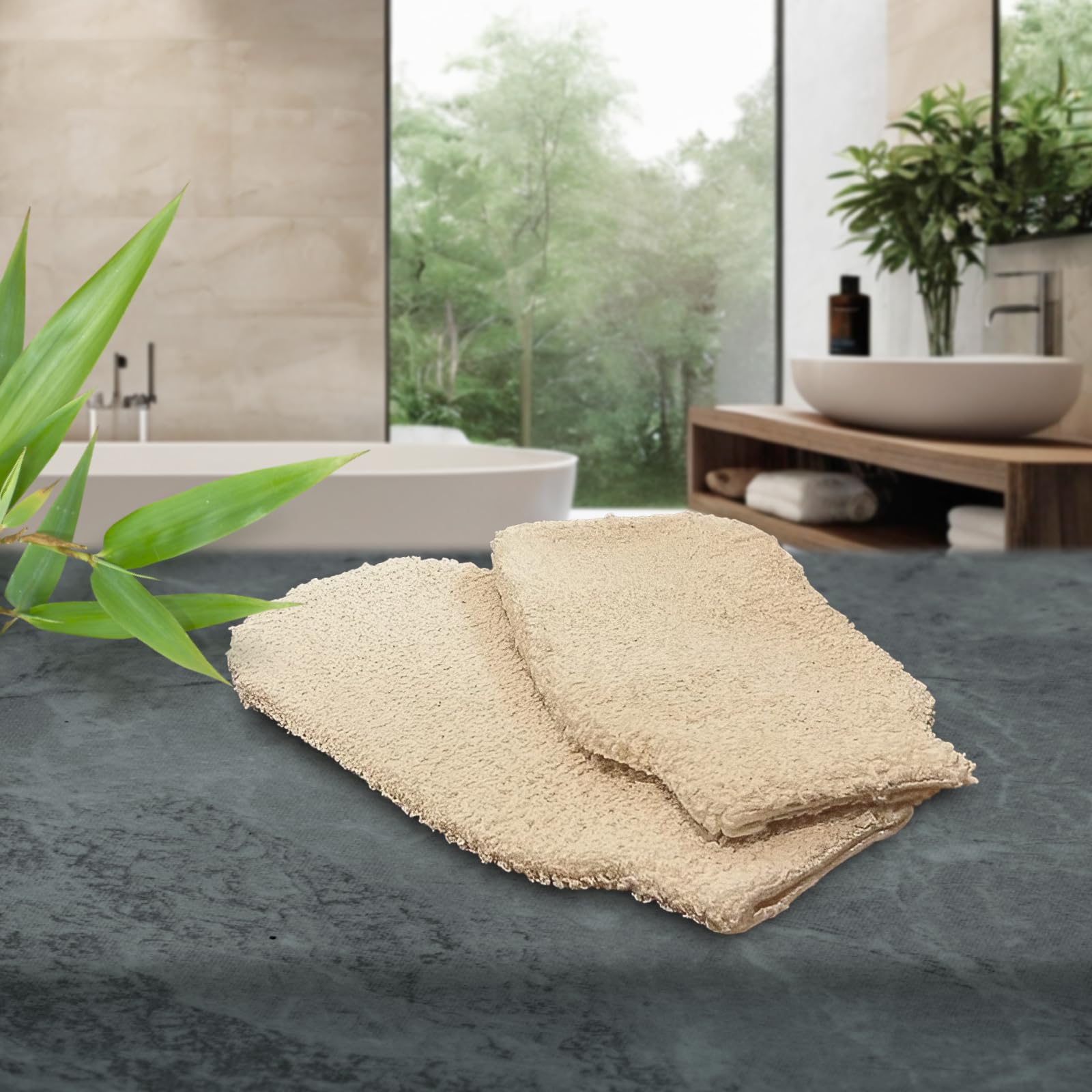 GUARD&MARINE Natural Shower Mitts - Hemp Bath Gloves for Skin Exfoliation - GUARD&MARINE Official Product View 8