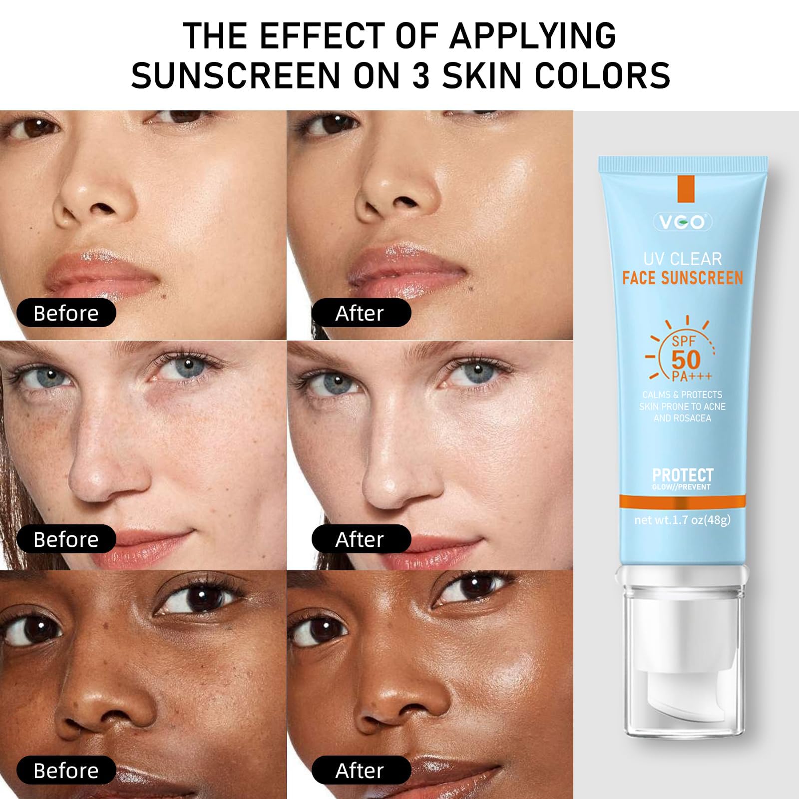 VGO Clear Face Sunscreen SPF 50 Hydrating Sun Essence Leaves - VGO Official Imagery - 4