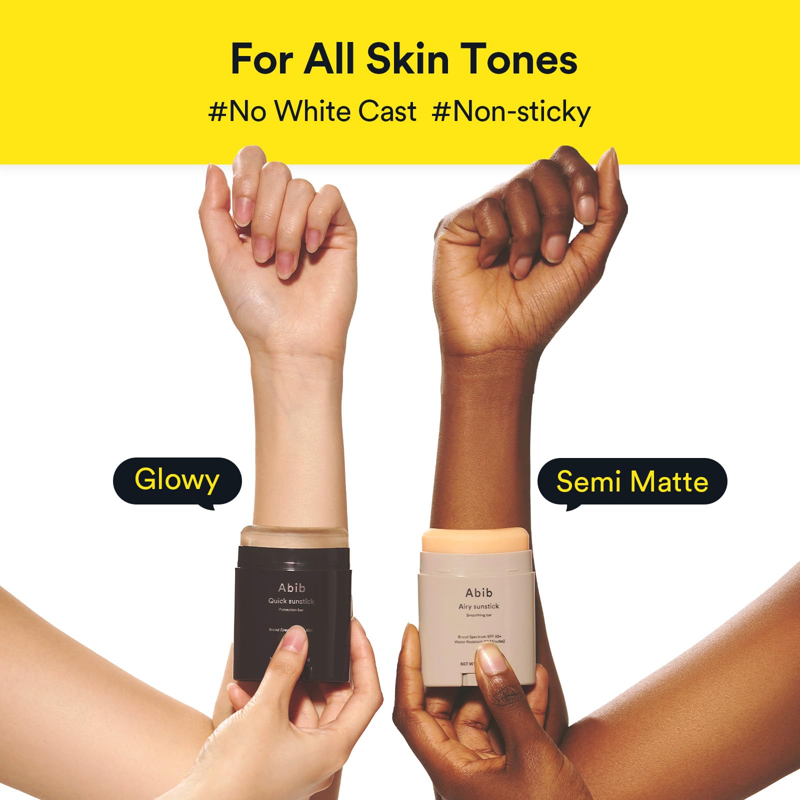 Abib Airy Sunstick Protection Bar DUO SPF50+ Broad Spectrum, - Abib