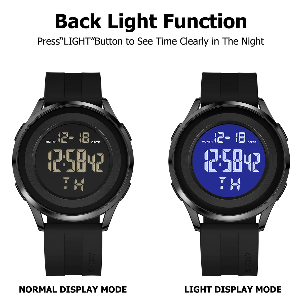 COSSINIGE Mens Digital Waterproof Military Watch for Men - COSSINIGE Official Imagery - 4