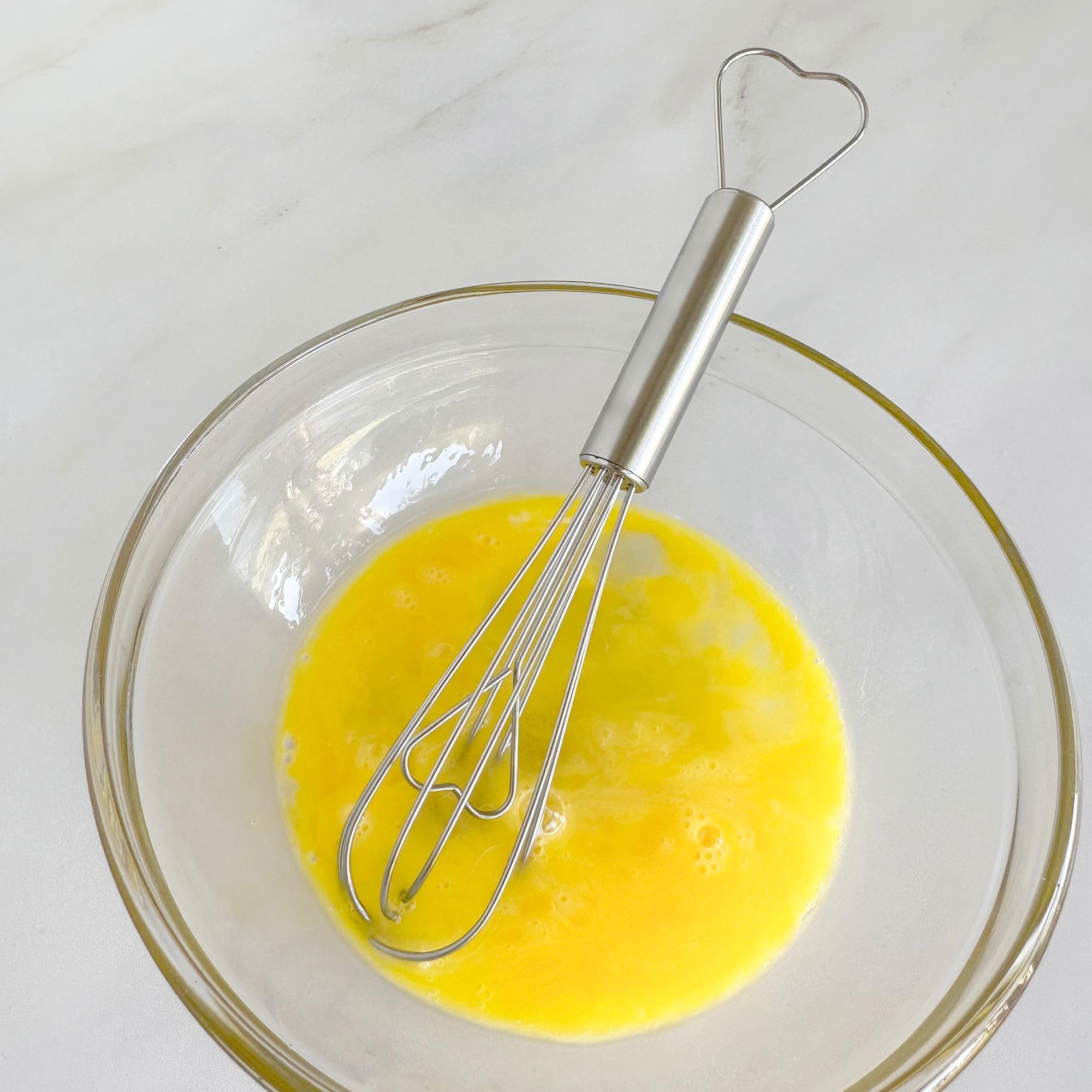 R&M Stainless Steel Whisk with Heart Design - 6.25" - View 2