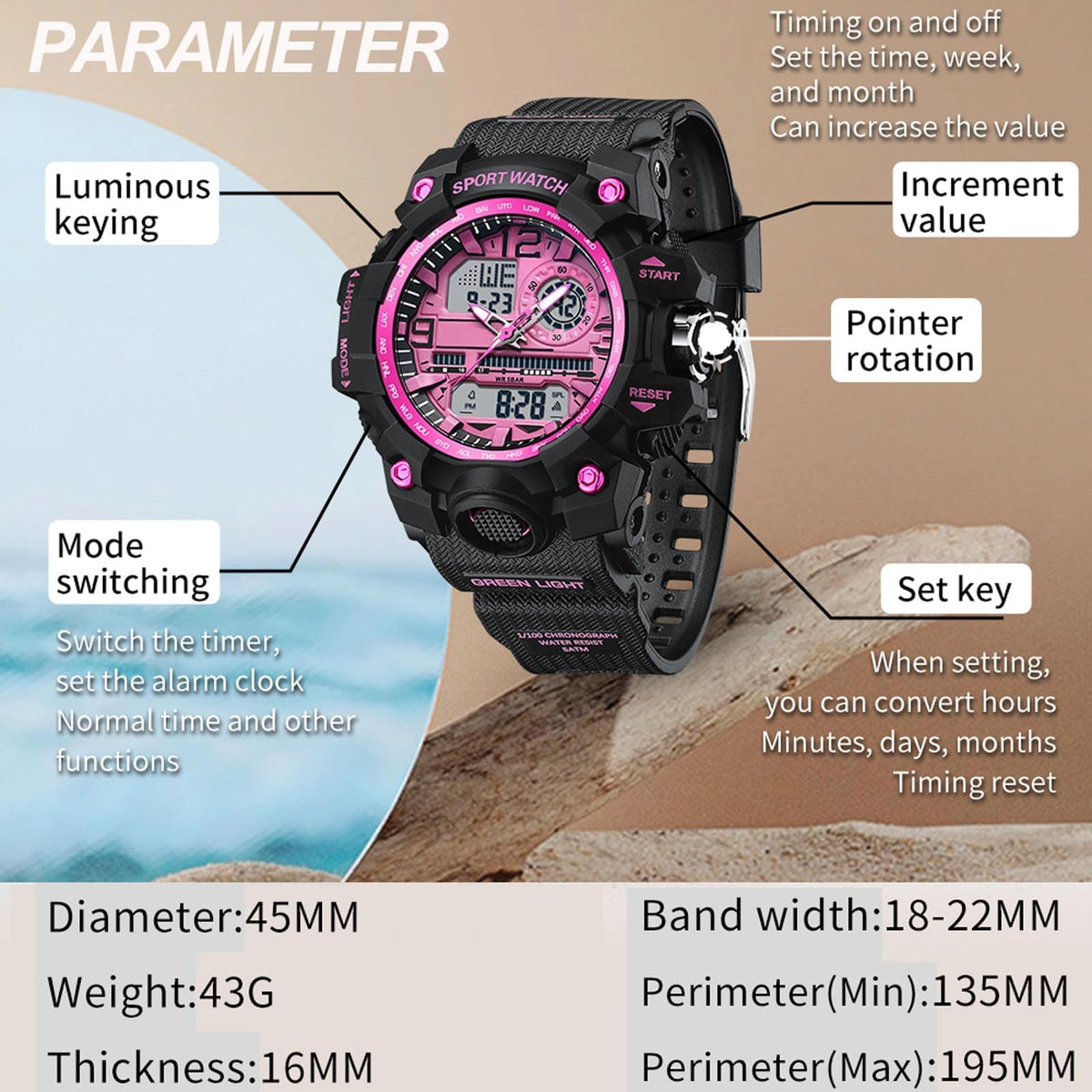 findtime Women s Sport Watch Digital Waterproof Watches - findtime Official Imagery - 7