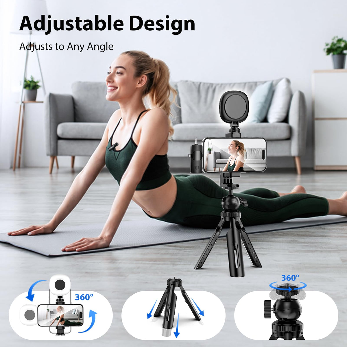 UBeesize Vlogging Kit for iPhone Android with Wireless Mic - UBeesize Official Imagery - 4