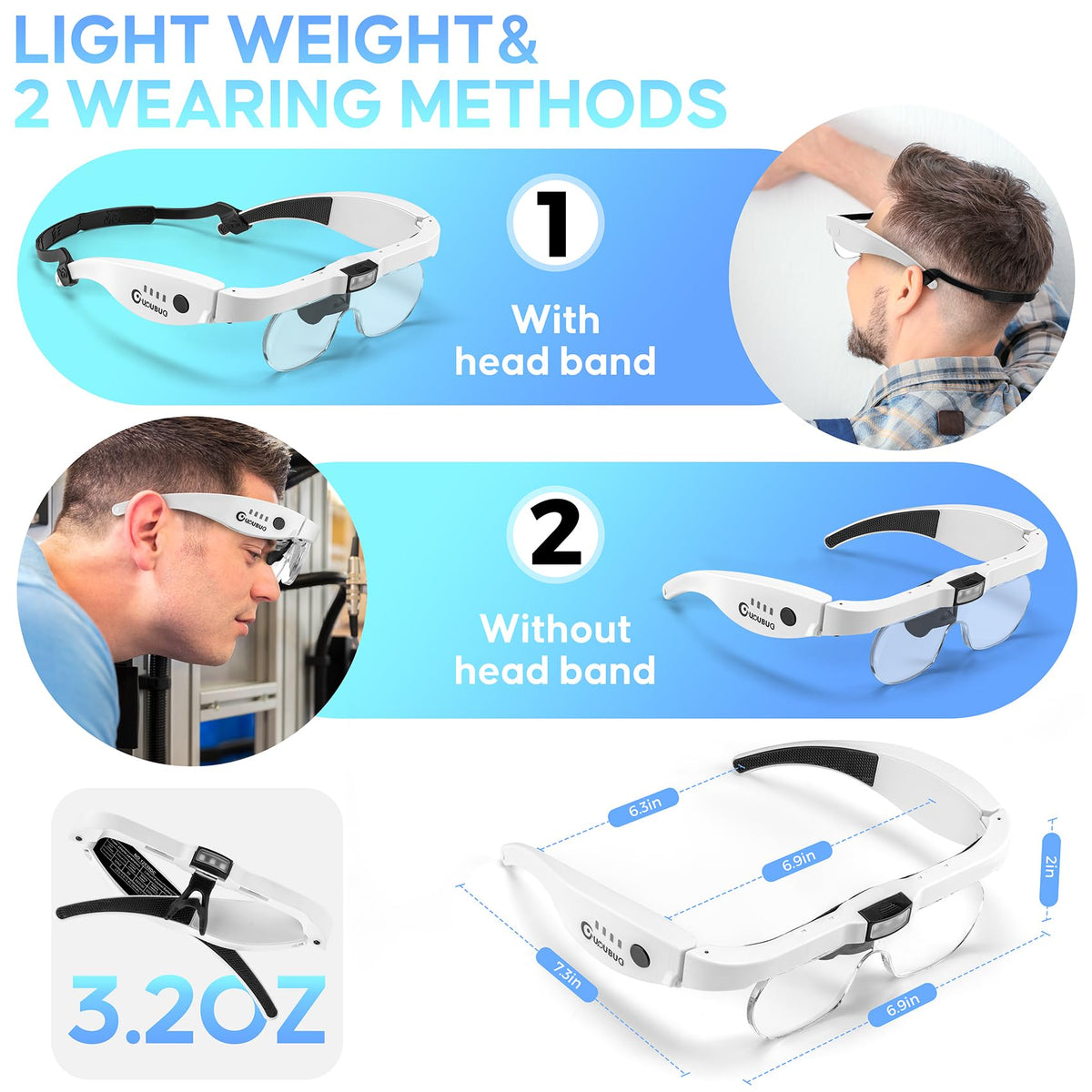 Magnifying Glass with Light 1 5X 5 0X Magnifying Glasses 4 - GUOUBUO Official Imagery - 6