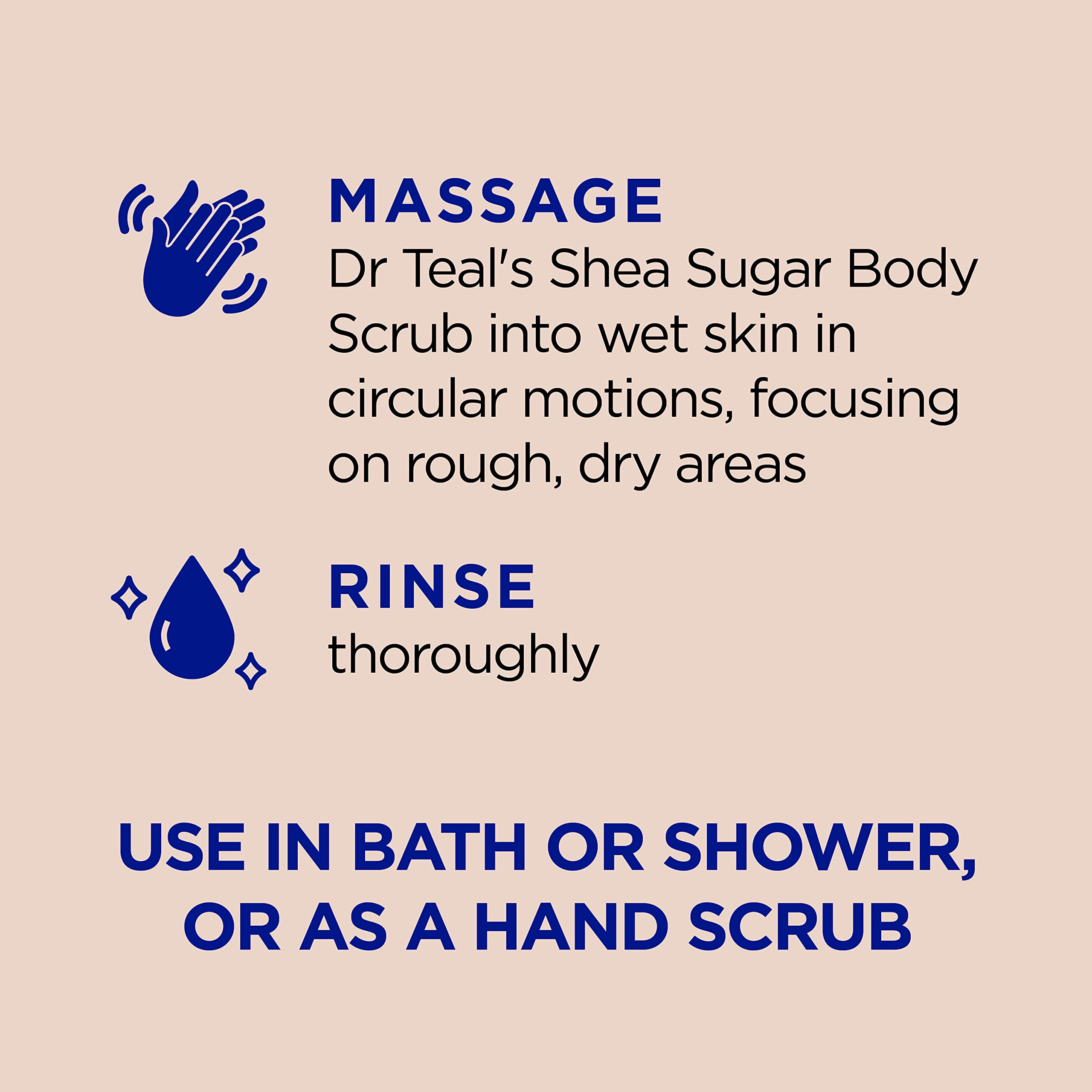 Dr Teal's Shea Sugar Body Scrub, Shea Butter with Almond Oil & Essential Oils - Dr Teal's Official Product View 4