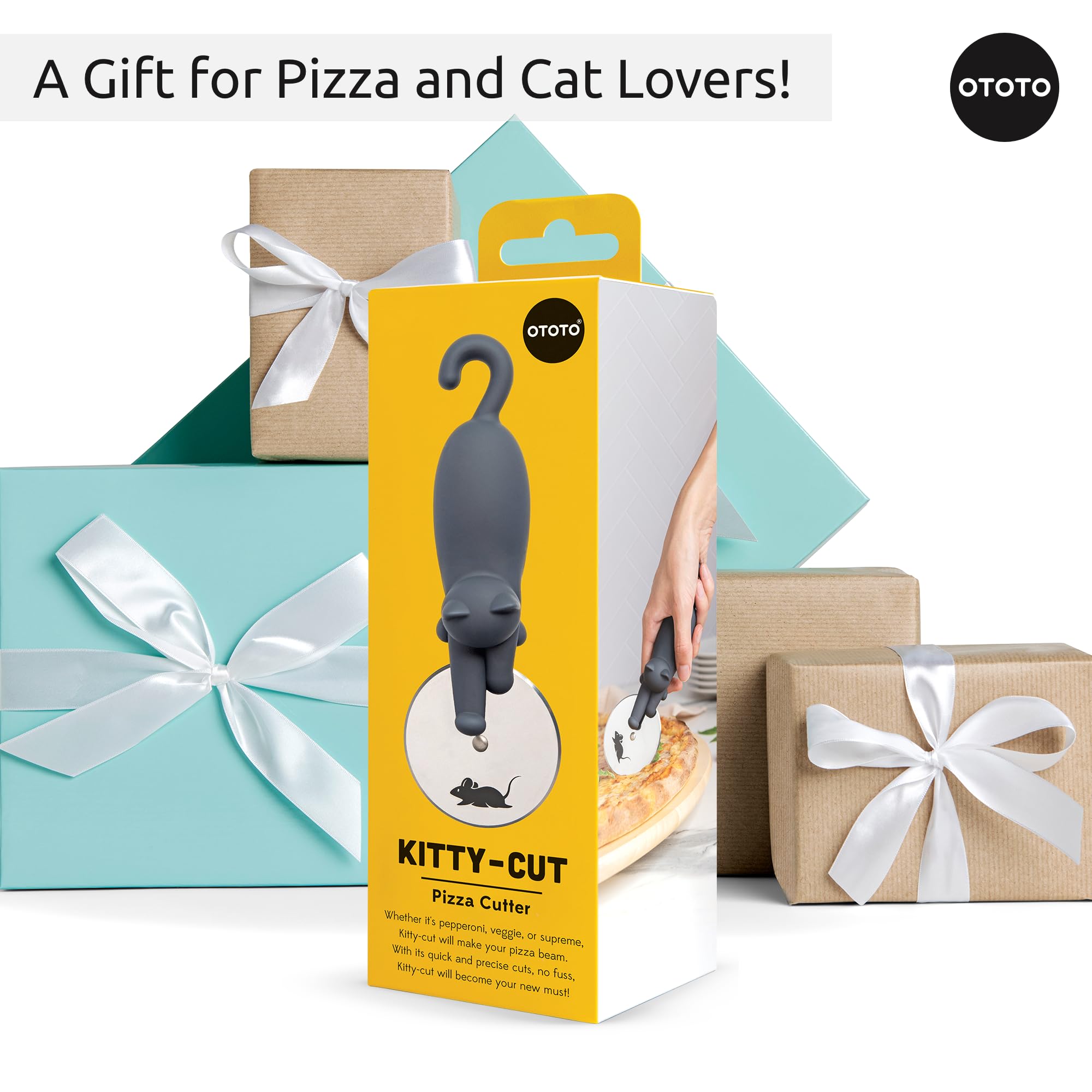 OTOTO Kitty Cut Pizza Cutter Wheel - Pizza Cutters Stainless Steel, Fu - View 8