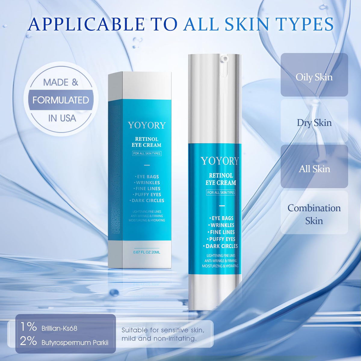 Retinol Eye Cream for Eye Bags - YOYORY Official Imagery - 8