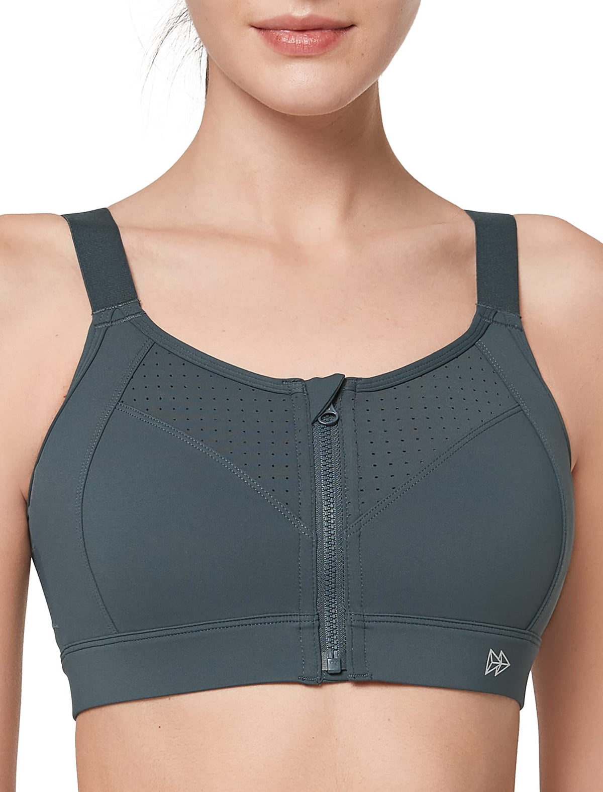 Yvette Adjustable Sports Bras High Impact Zip Front - Yvette Official Imagery - 2