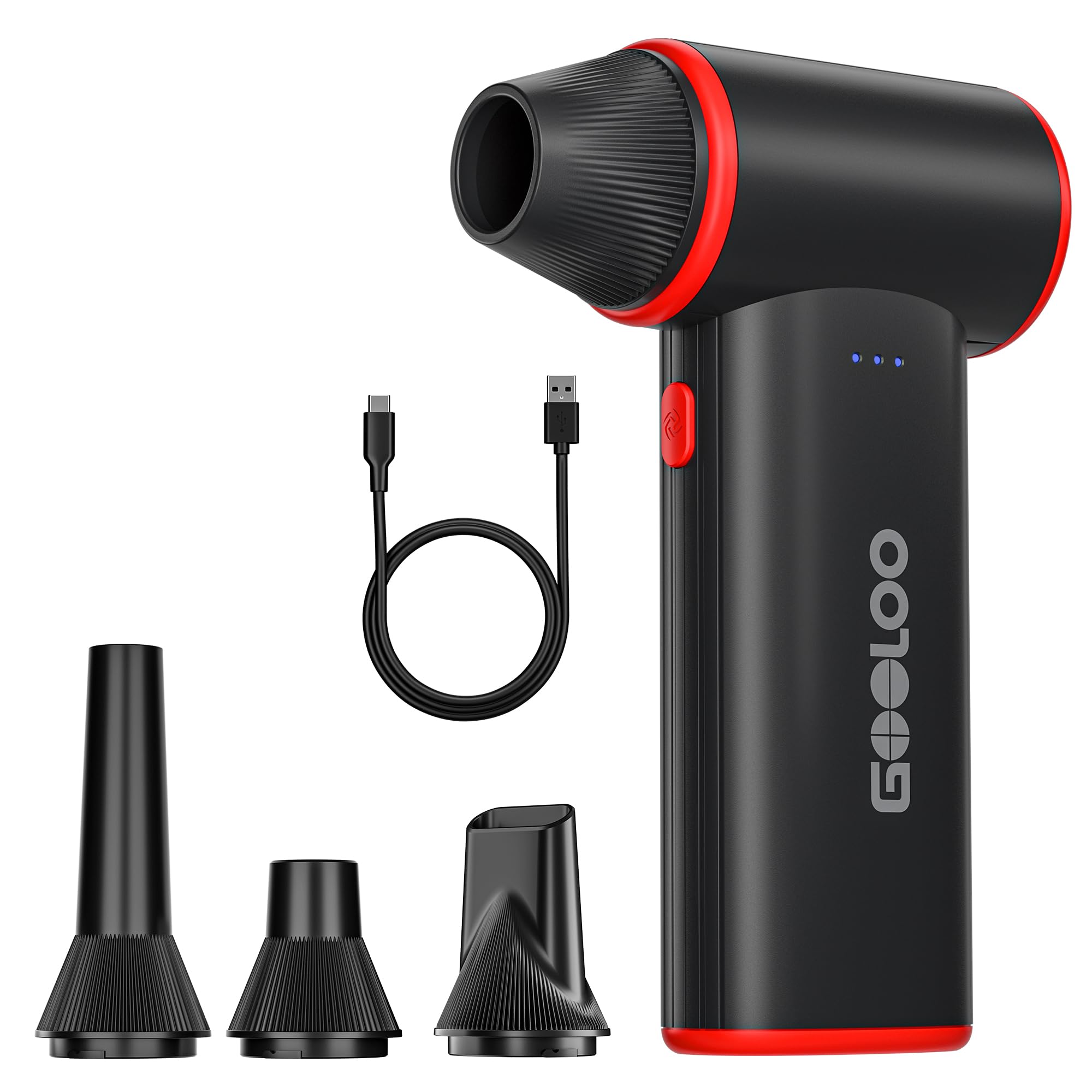 GOOLOO F3 Compressed Air Duster, 150000RPM Ultra-Power PC Air Dus by GOOLOO - Angle View 1