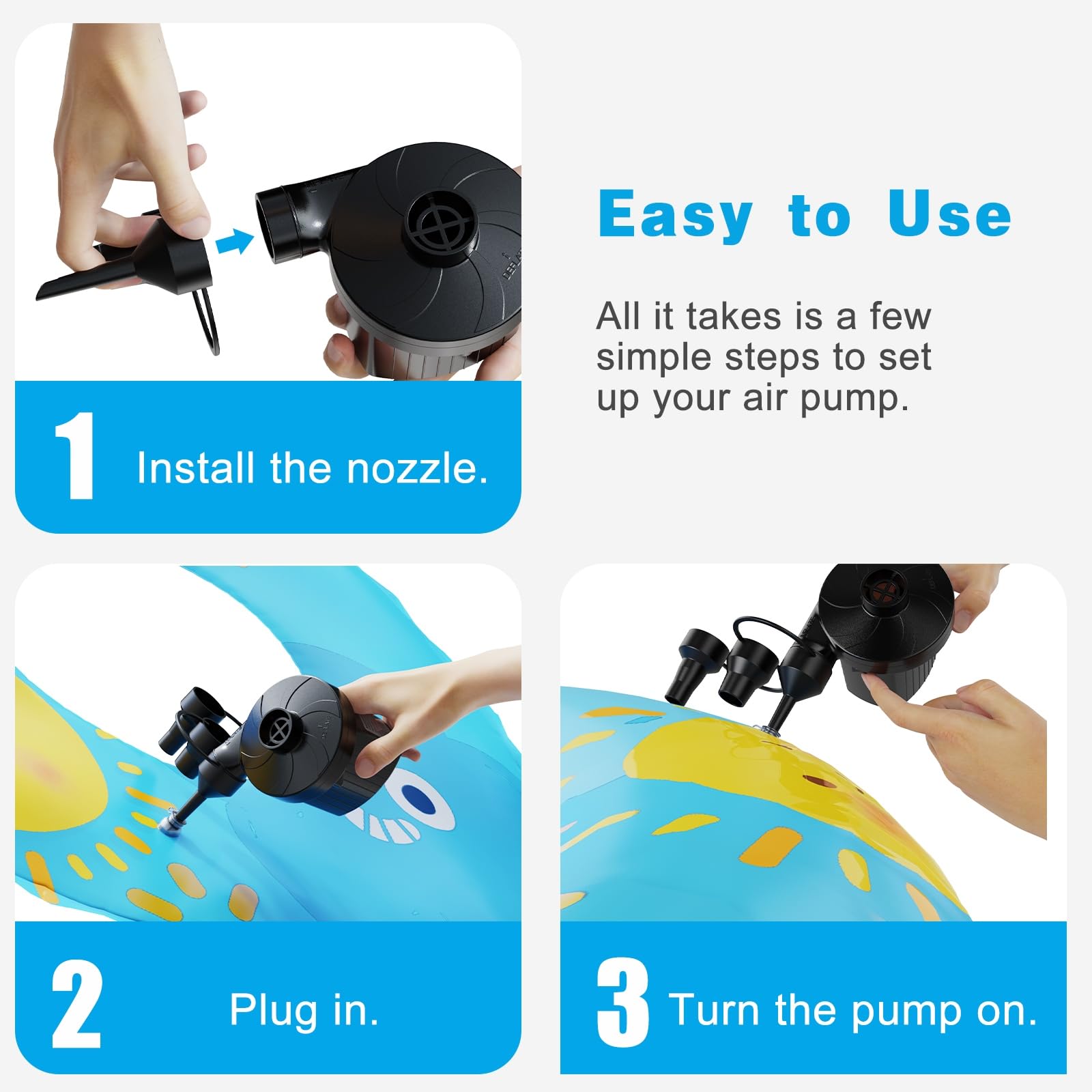 Motorenbau Electric Air Pump for Inflatables,Portable Quick-Fill Air P - View 7