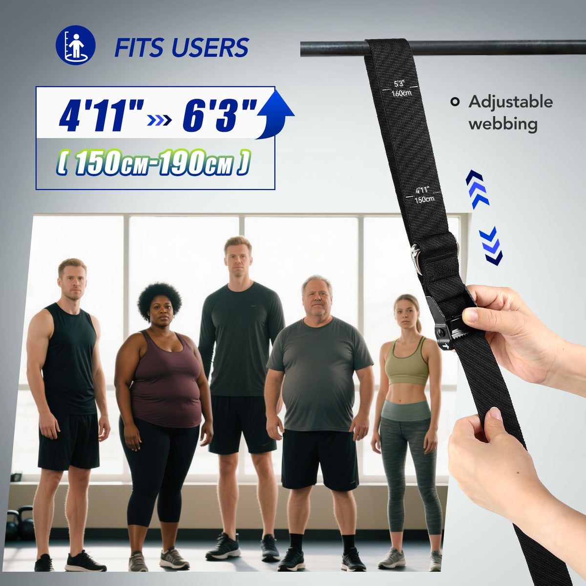 Pull Up Assistance Bands with Foot Support Pedal - ALongSong Official Imagery - 6
