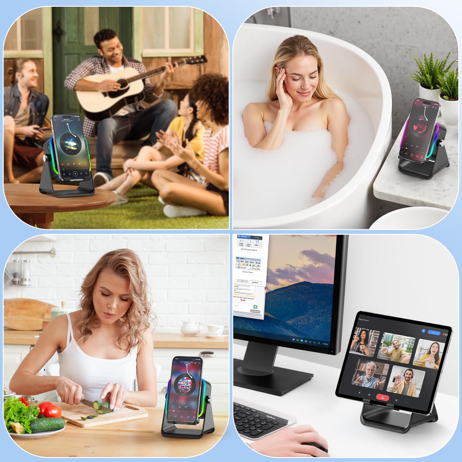 MILOUZ Wireless Induction Speaker 5-in-1 Bluetooth Speaker with P by MILOUZ - Angle View 8