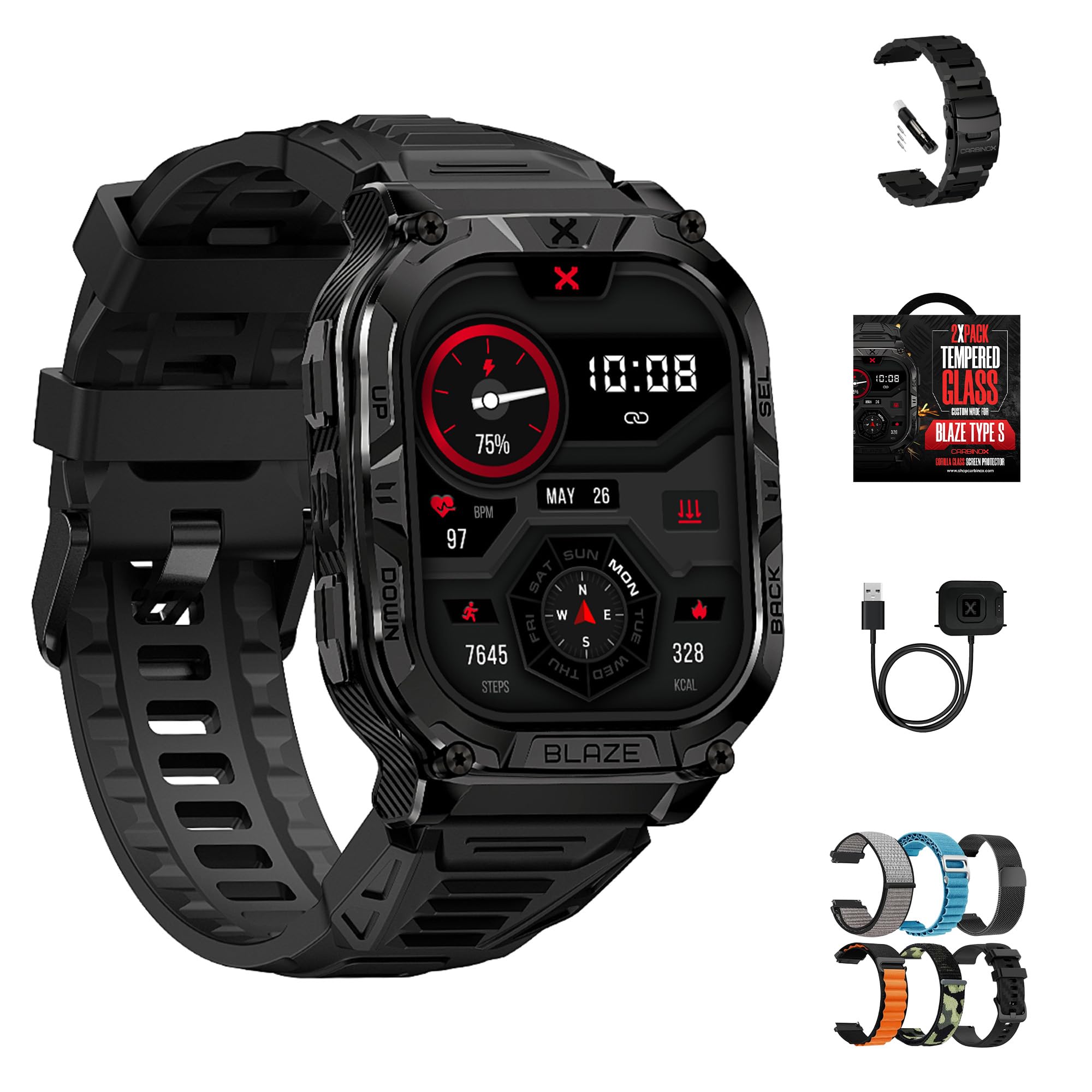 CARBINOX Blaze Smart Watch with GPS  , Fitness Tracker Waterproof IP69 - View 1