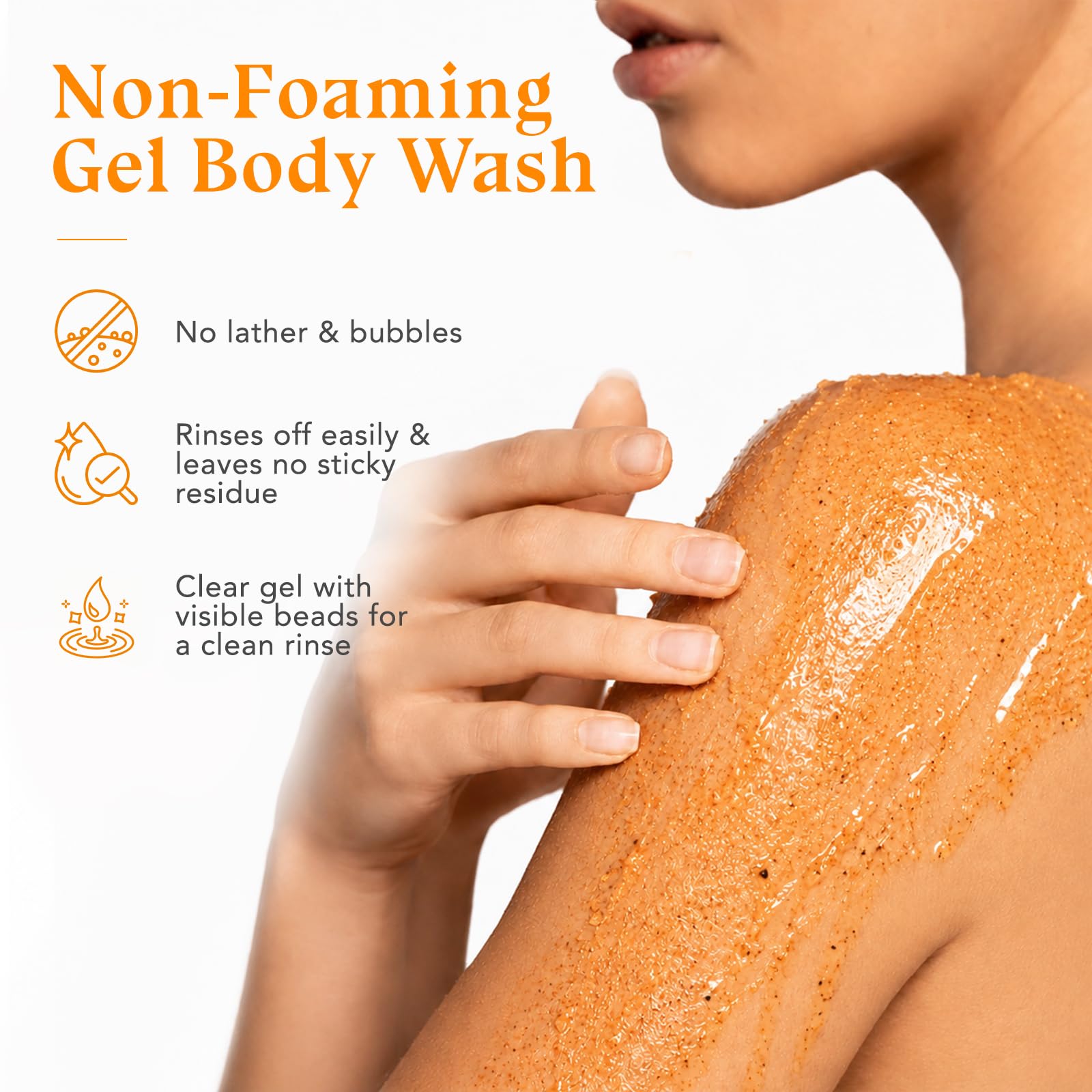 3Packs Vitamin C Turmeric Body Scrub Body Wash Gentle - Amococo Official Imagery - 4
