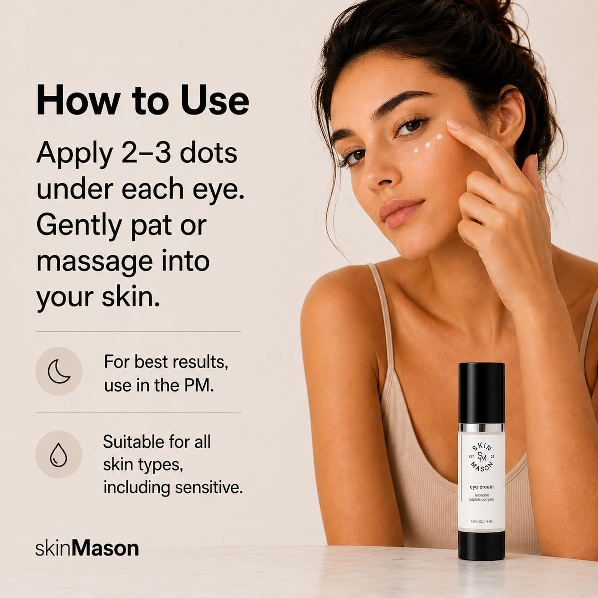 Bakuchiol Peptide Eye Cream - SkinMason Official Product Imagery - 6
