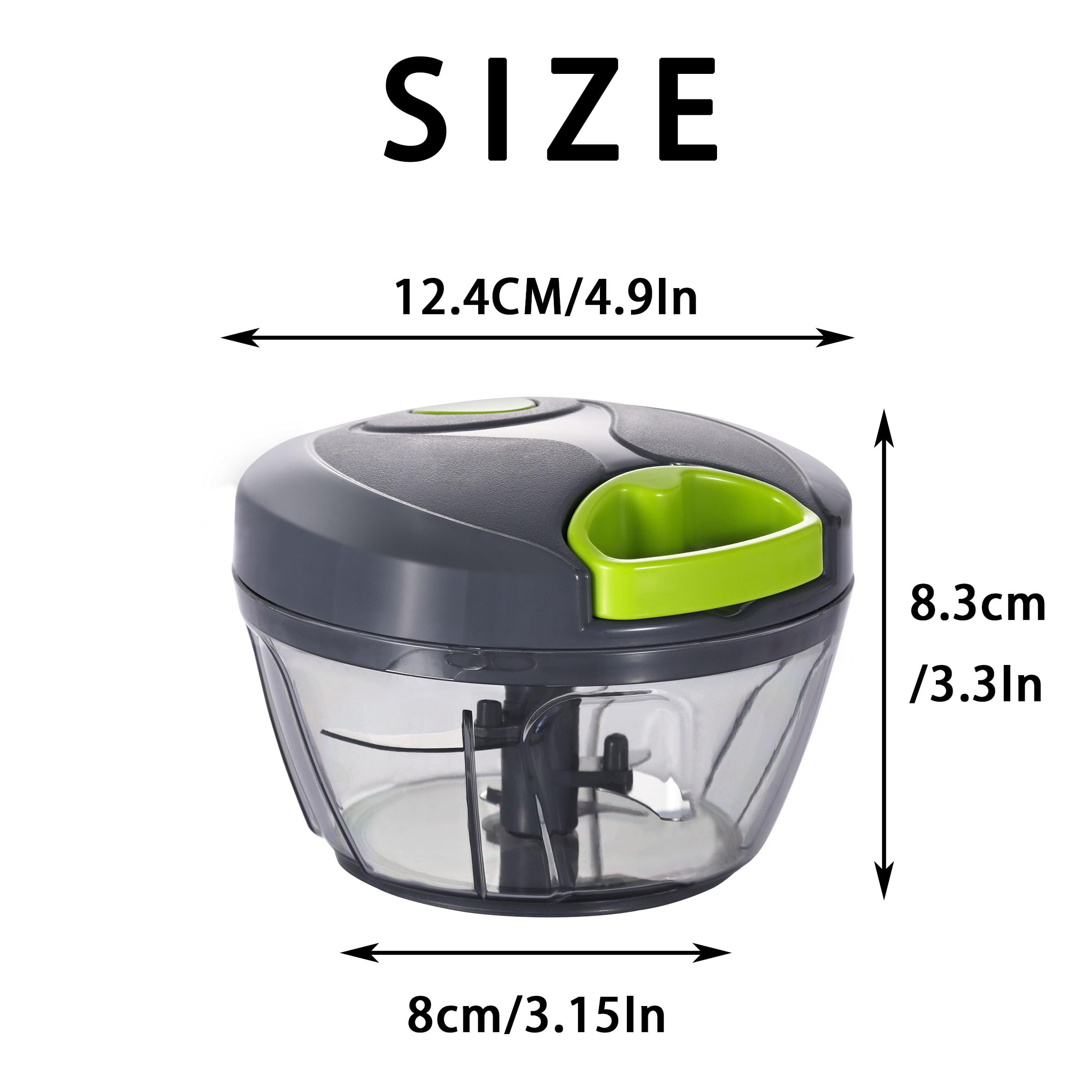 Ourokhome Manual Food Processor Vegetable Chopper, Portable Hand - Ourokhome Official Product View 2