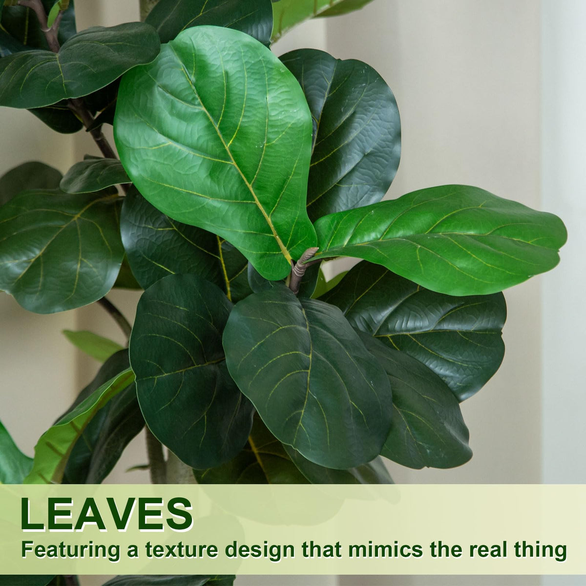 VIVATREES 5FT Fiddle Leaf Fig Artificial Tree with White - VIVATREES Official Imagery - 6