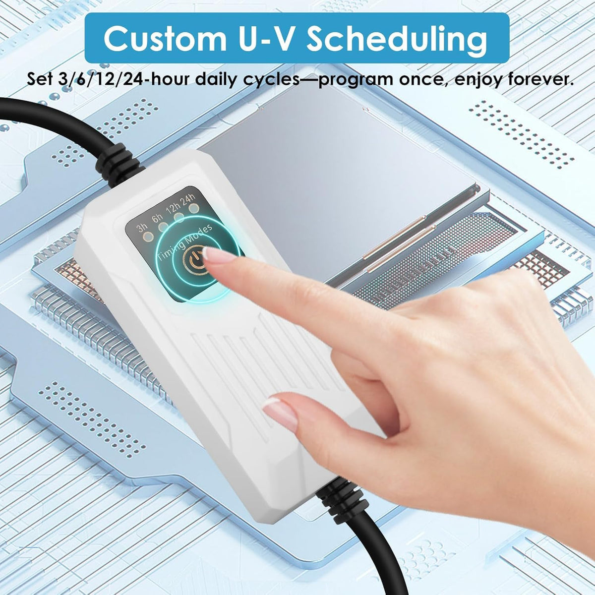 291GPH Aquarium Filter with U V Light and Timer for 40 160 - DESUMG Official Imagery - 6