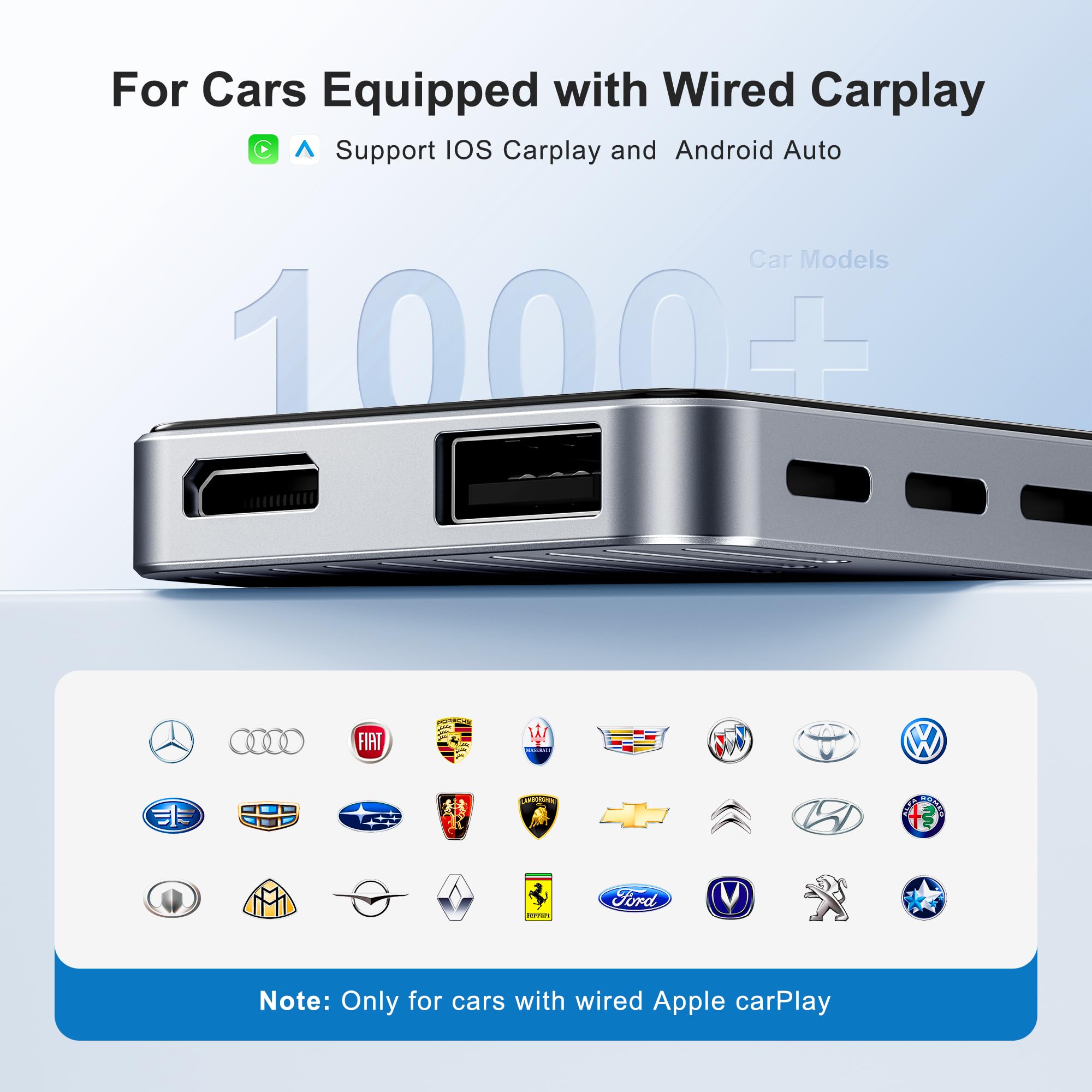 FAIMEE AI Box CarPlay, 3-in-1 Wireless CarPlay Adapter Android Au by FAIMEE - Angle View 6