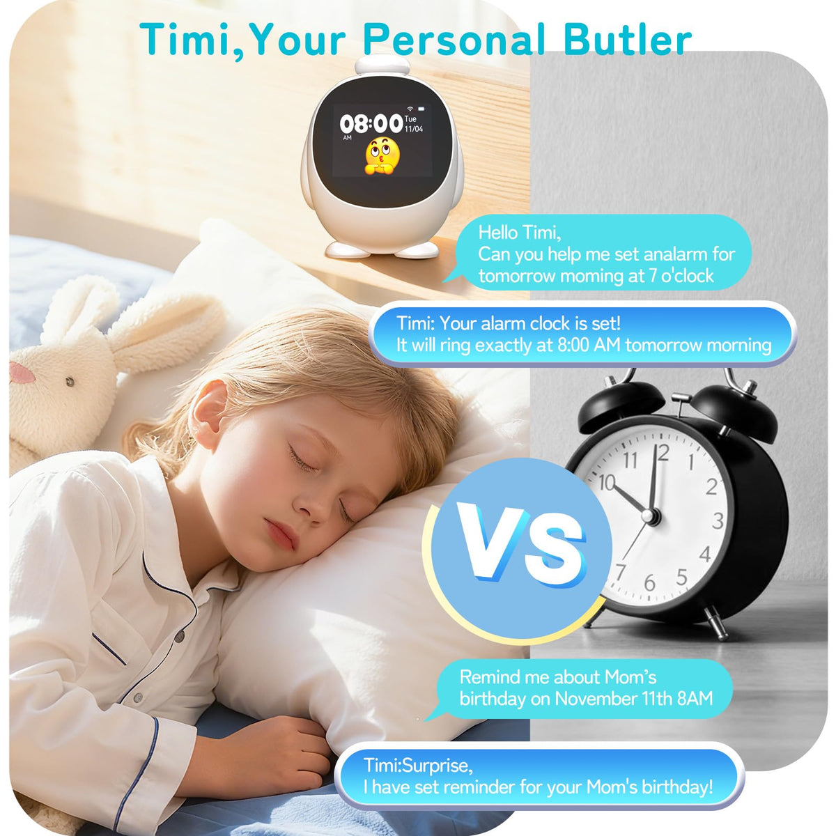 Smart Alarm Clock for Kids with AI Voice Time Management - JAHUYU Official Imagery - 5
