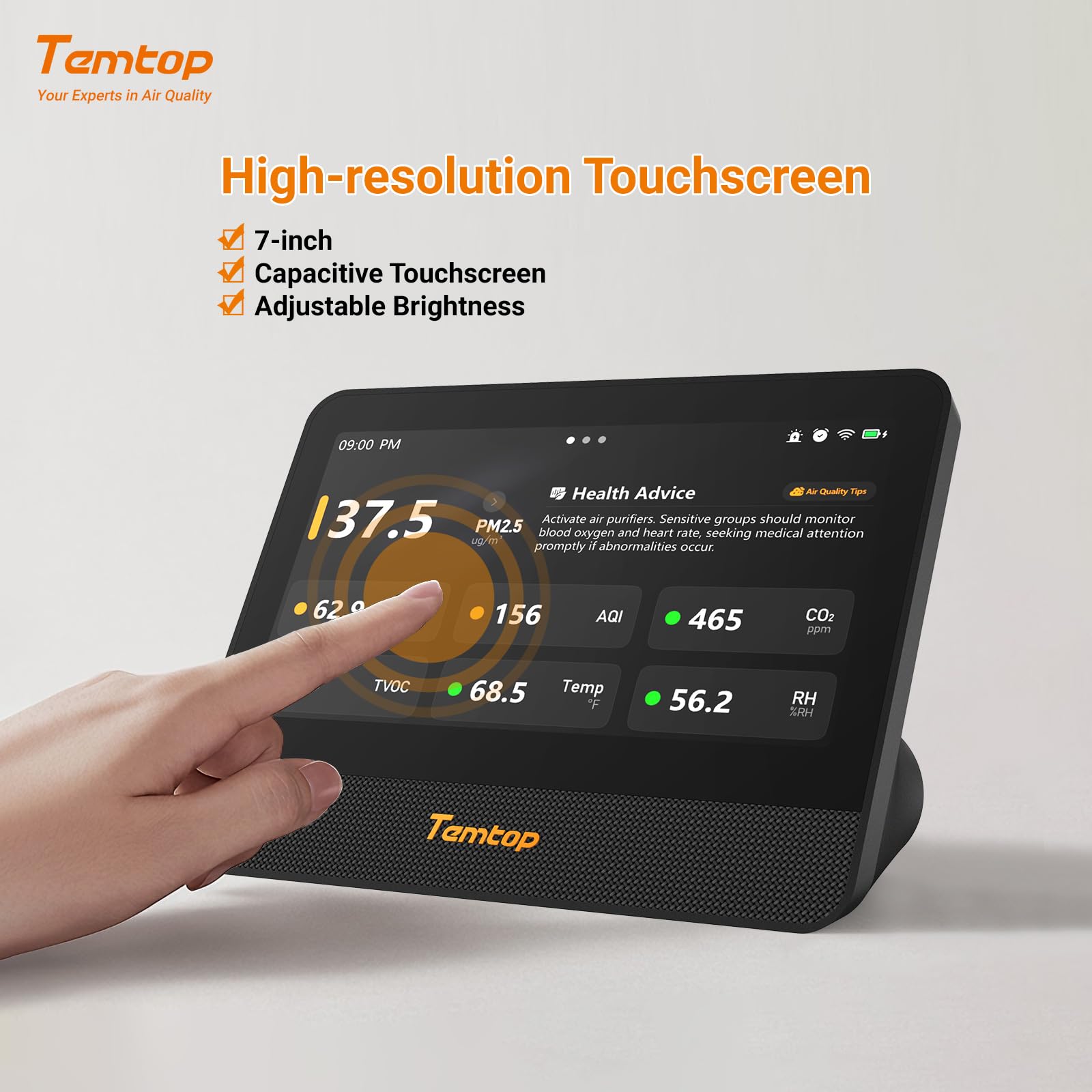 Temtop M100 2nd Gen WiFi Air Quality Monitor 7-in-1