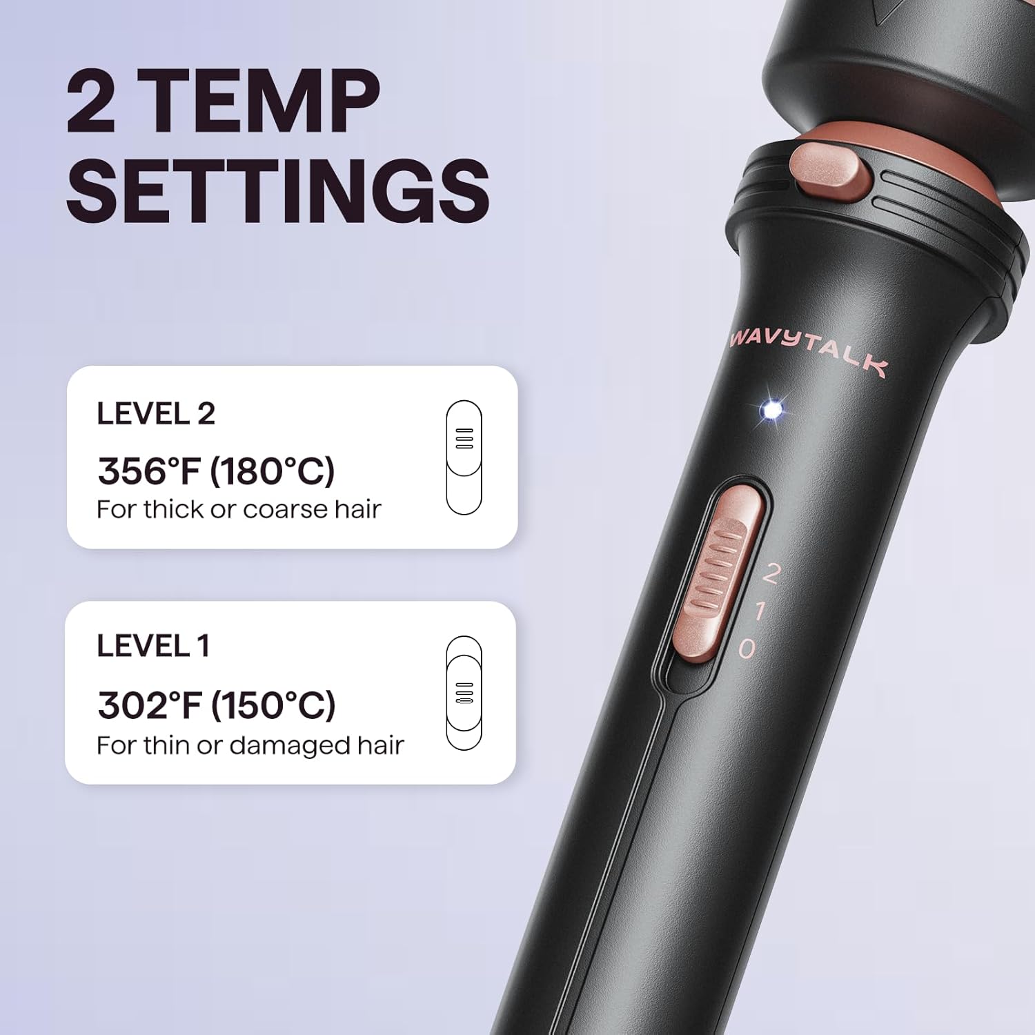 Wavytalk 1.5-inch heated round thermal brush with detachable head for styling and volumizing hair.