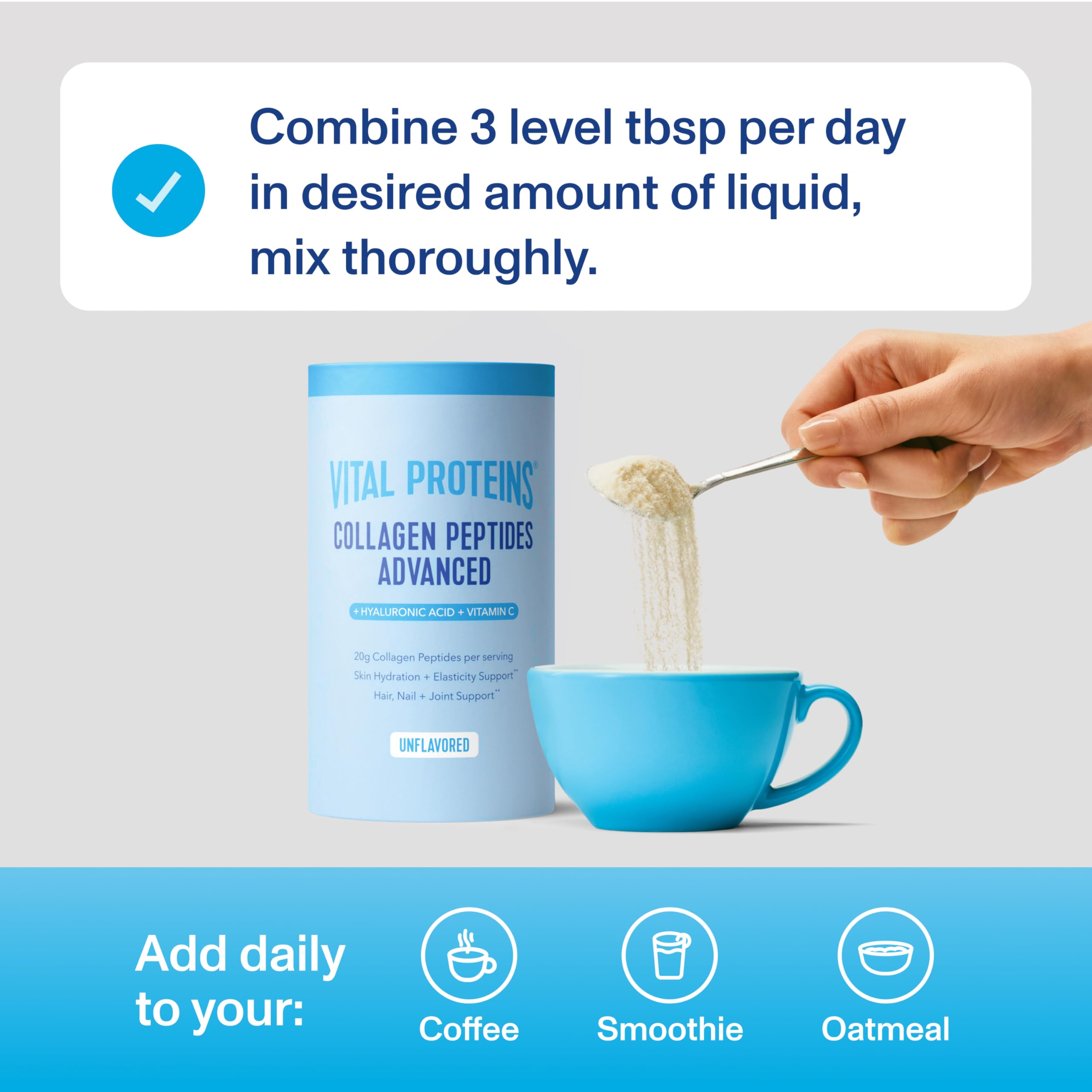 Vital Proteins Collagen Peptides Powder Advanced Unflavored - Vital Proteins Official Imagery - 6