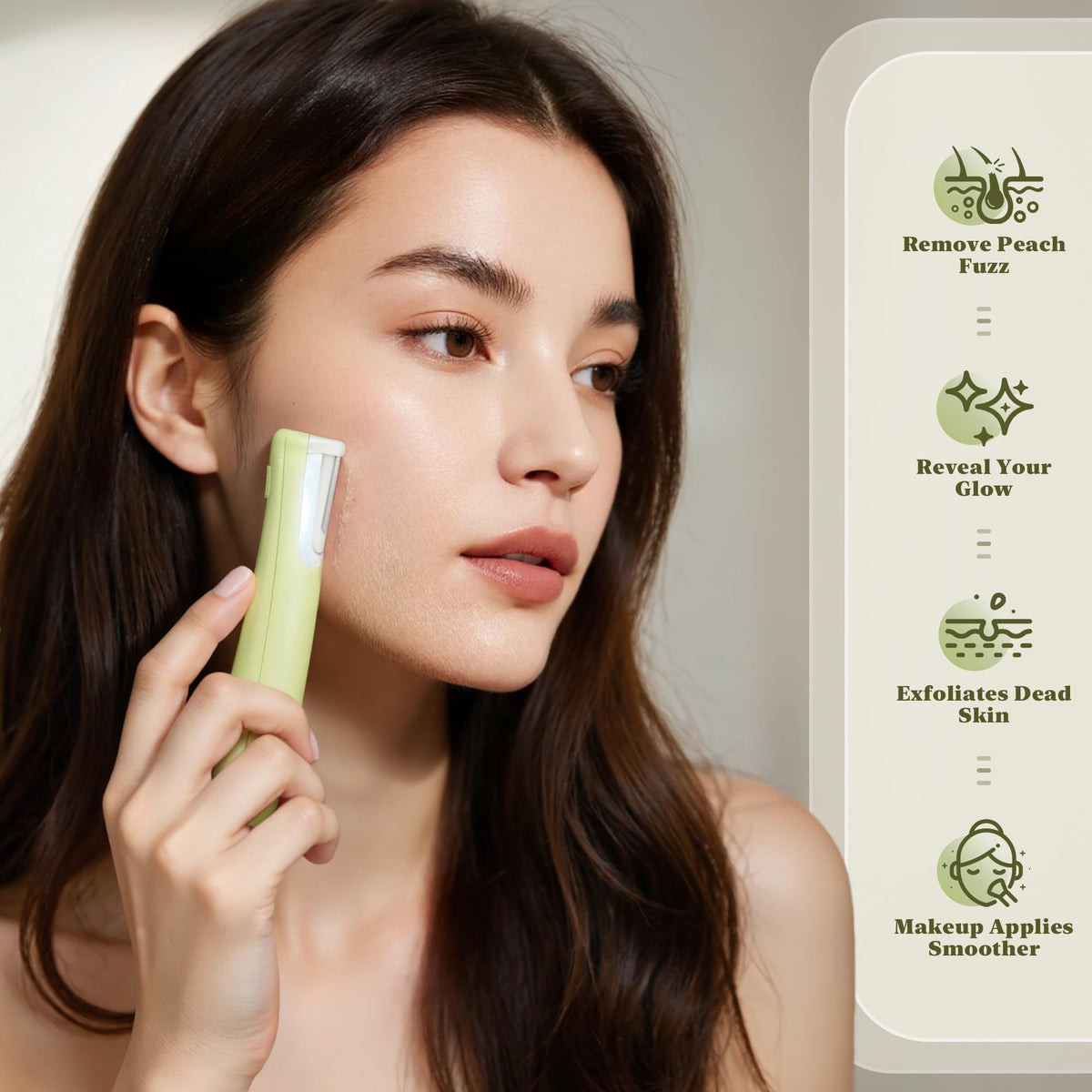 Dermaplane Razor for Women Face Peach Fuzz Exfoliation with - BNU Official Imagery - 6