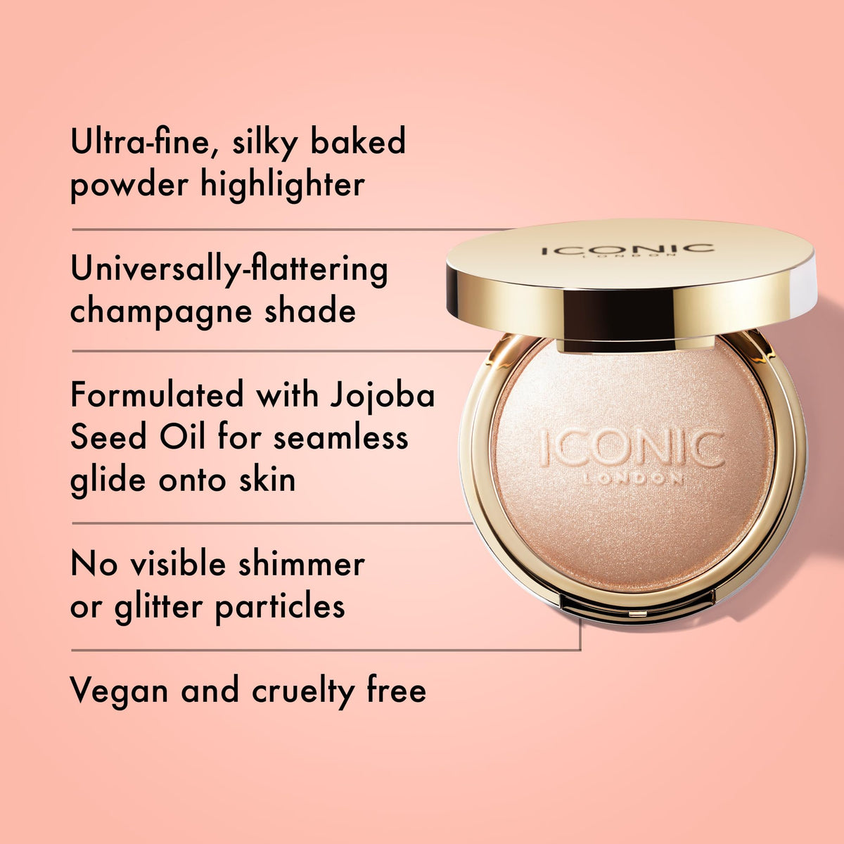 ICONIC LONDON Lit and Luminous Baked Highlighter - Premium Selection Official Imagery - 3