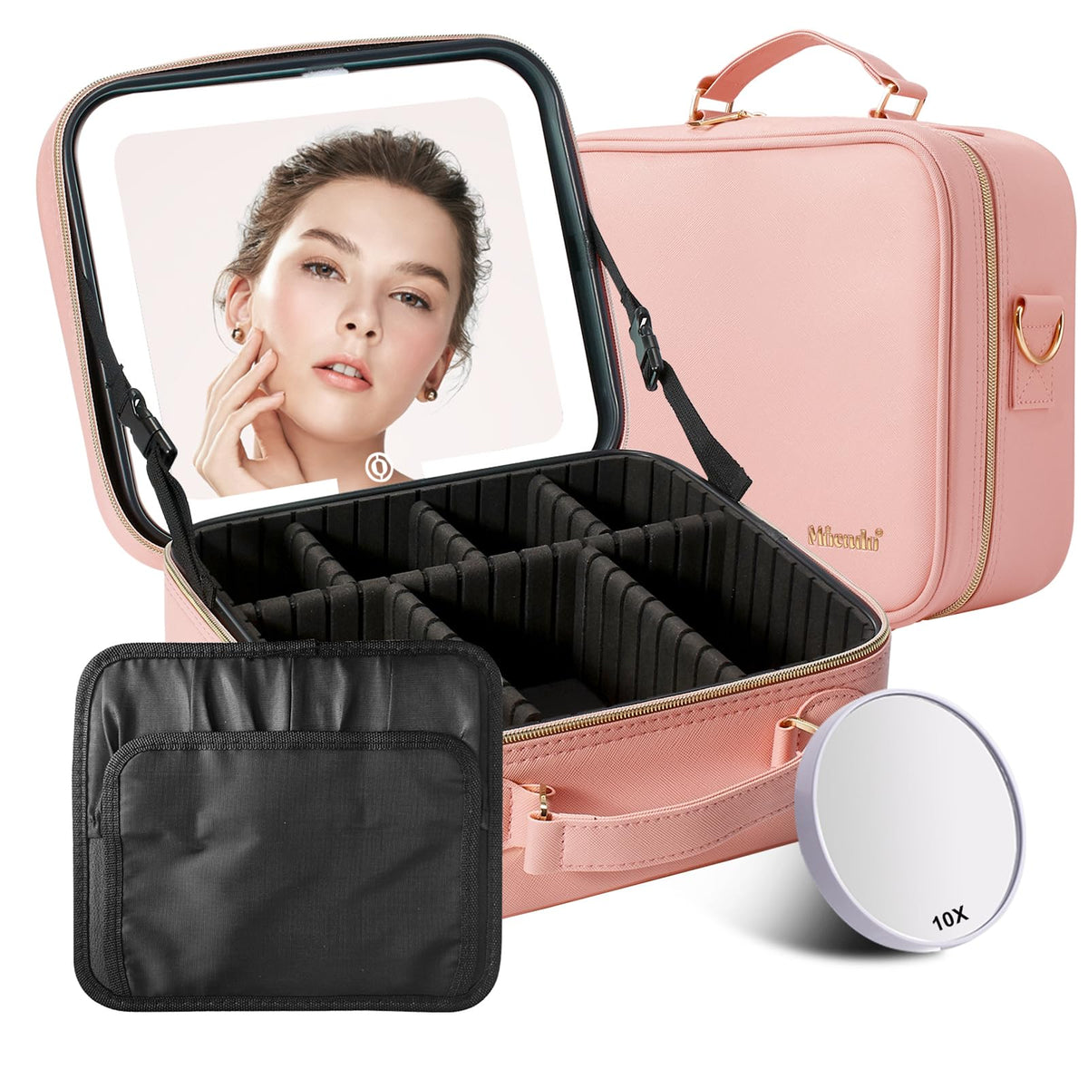 Travel Makeup Bag with LED Lighted Mirror Travel Makeup - Mocado Official Imagery - 2