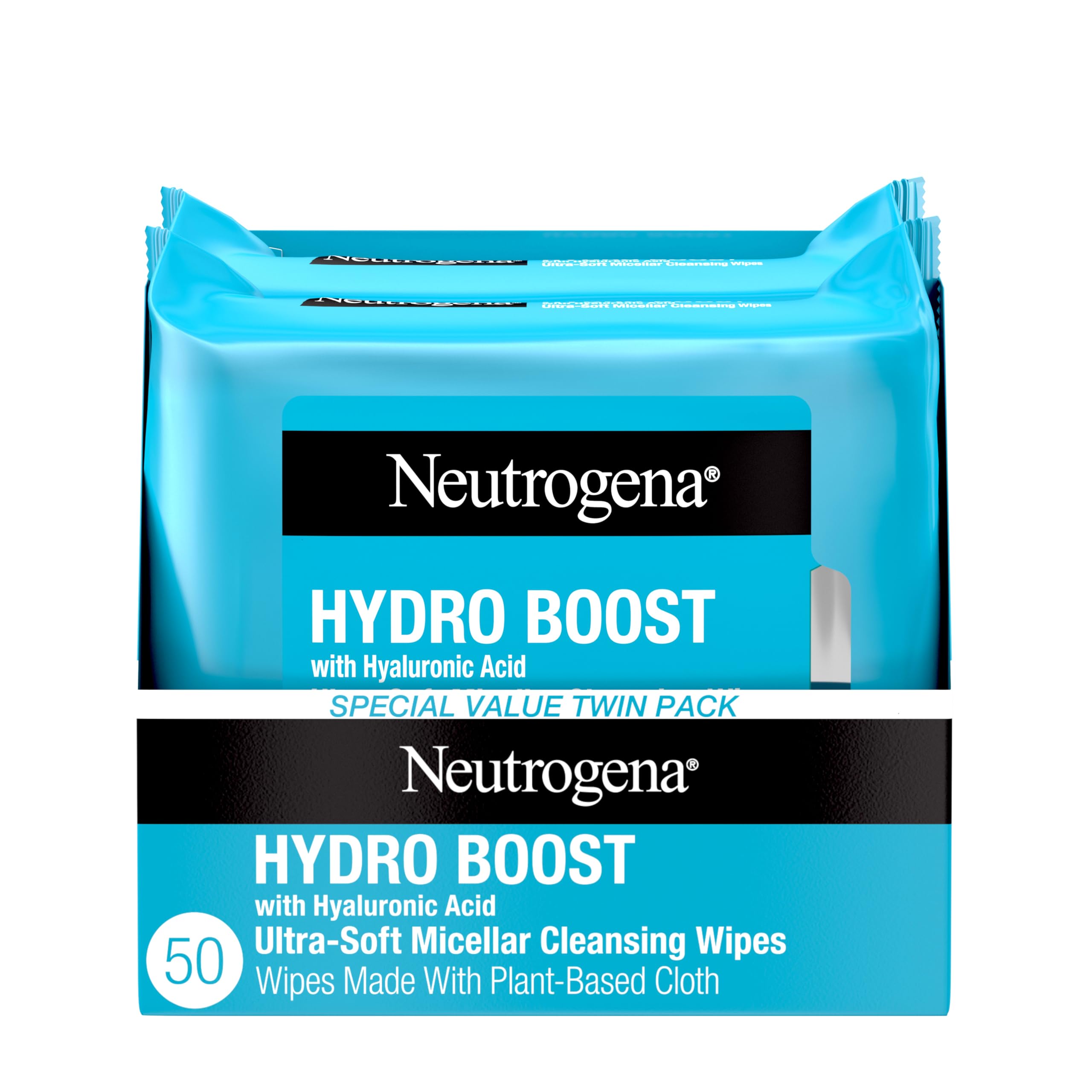 Elefair Tech Neutrogena Hydro Boost Cleansing Wipes Makeup Remover, 25 Ct - Elefair Tech Official Product View 2