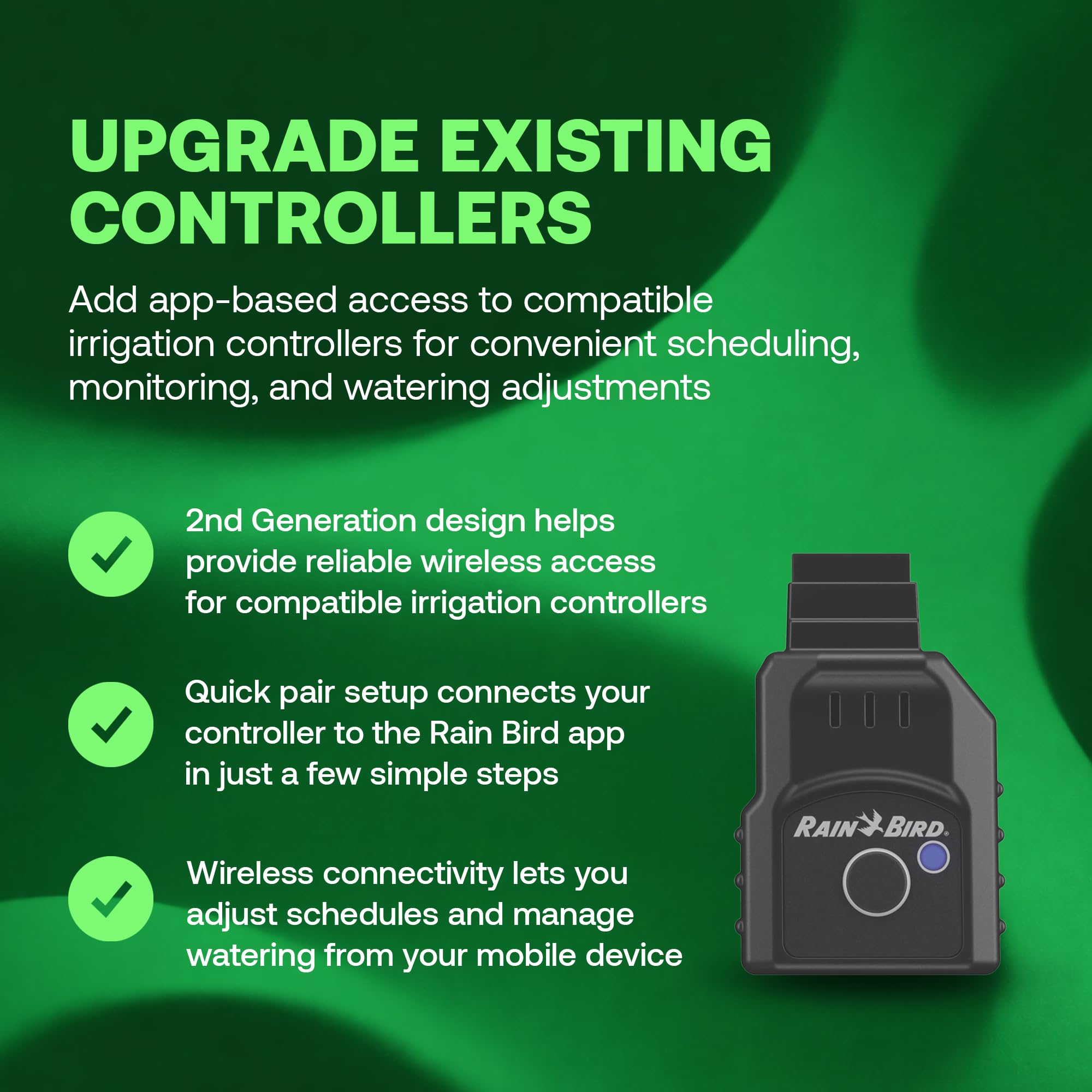 Rain Bird LNK2 Smart WiFi Module 2nd Generation - Irrigation Controller - Rain Bird Official Product View 2