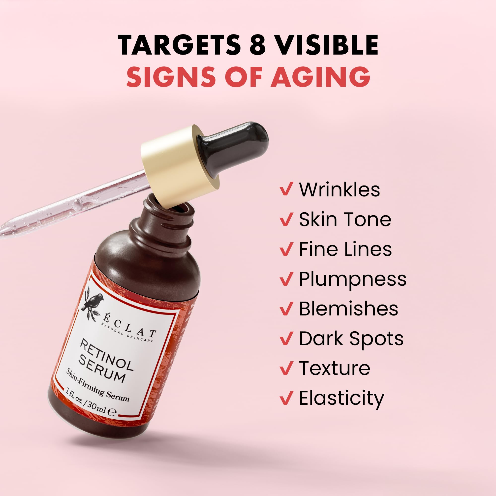 Eclat Skincare Renewing Retinol Serum for Face - Anti Aging Serum with - Eclat Skincare Official Product View 4