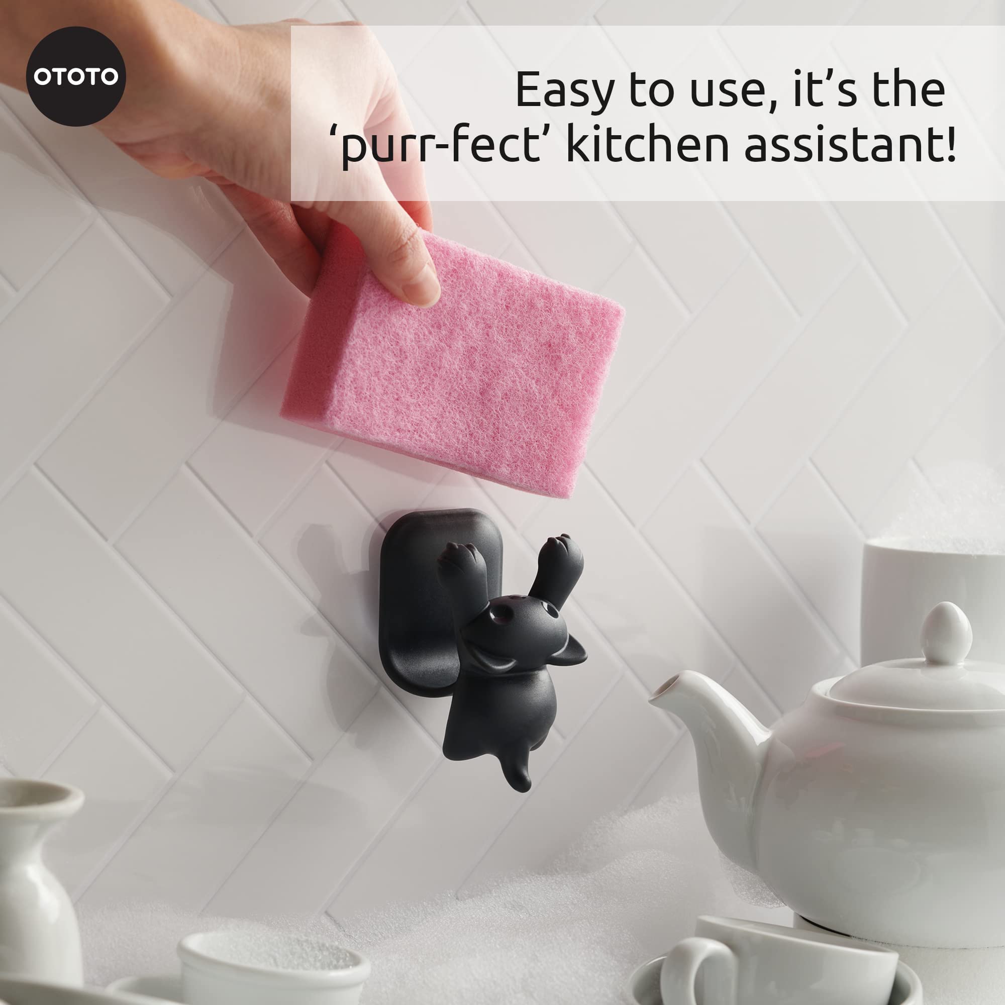 OTOTO Sponge Holder for Kitchen Sink - Comes With Dish Sponge - Dishwa - View 5