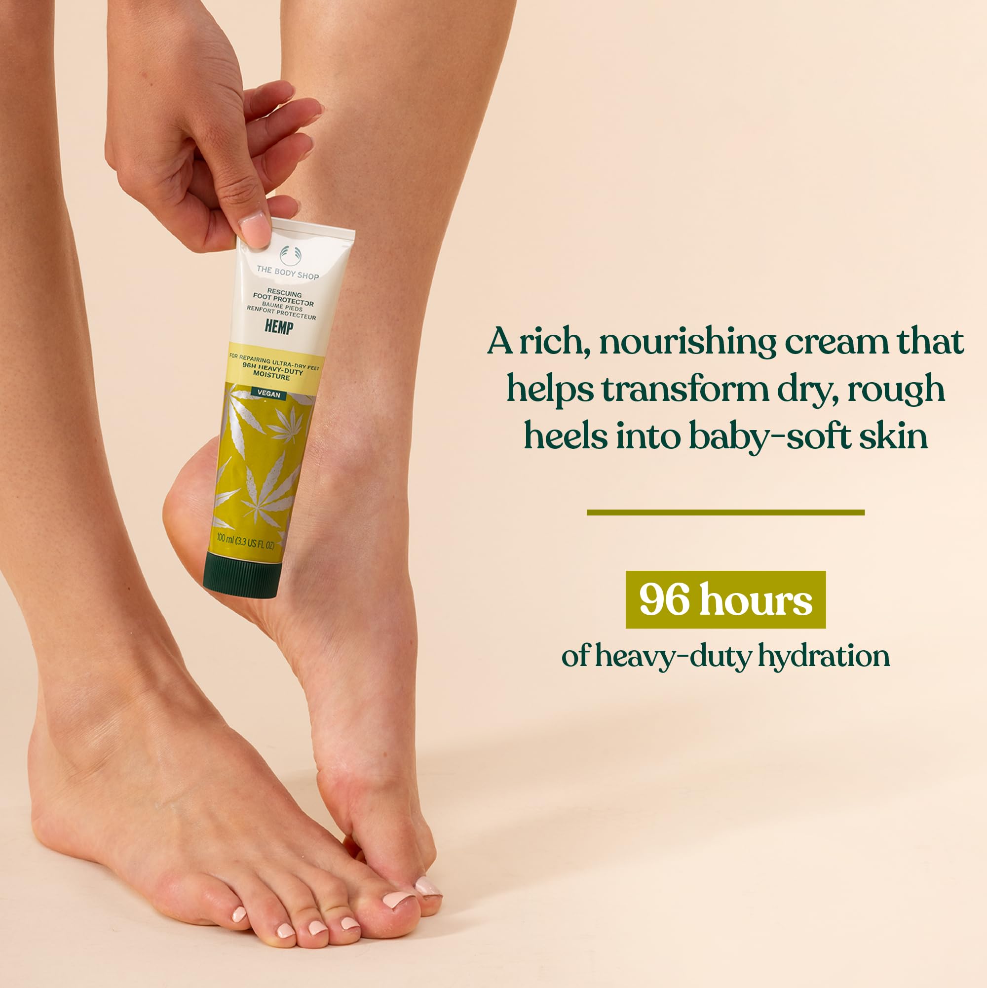 The Body Shop Hemp Foot Protector – Protecting & Hydrating Care for Ultra Dry Feet – 3.5 oz