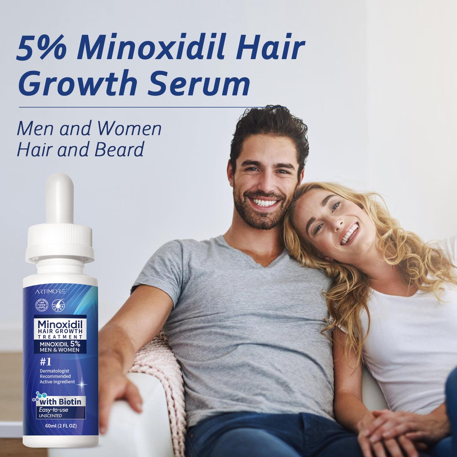 Artimore 5% Minoxidil Hair Growth Serum with Biotin - Minoxidil and Women & 5 - Artimore Official Product View 8