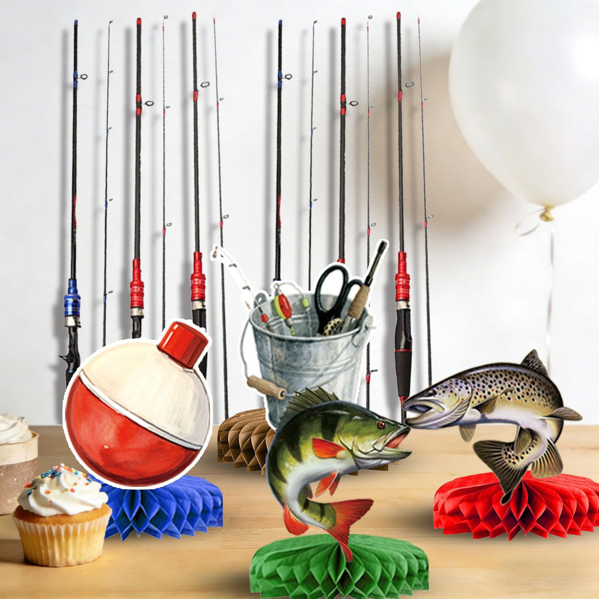 Fishing Birthday Party Decorations - QIYANPAX Official Imagery - 6