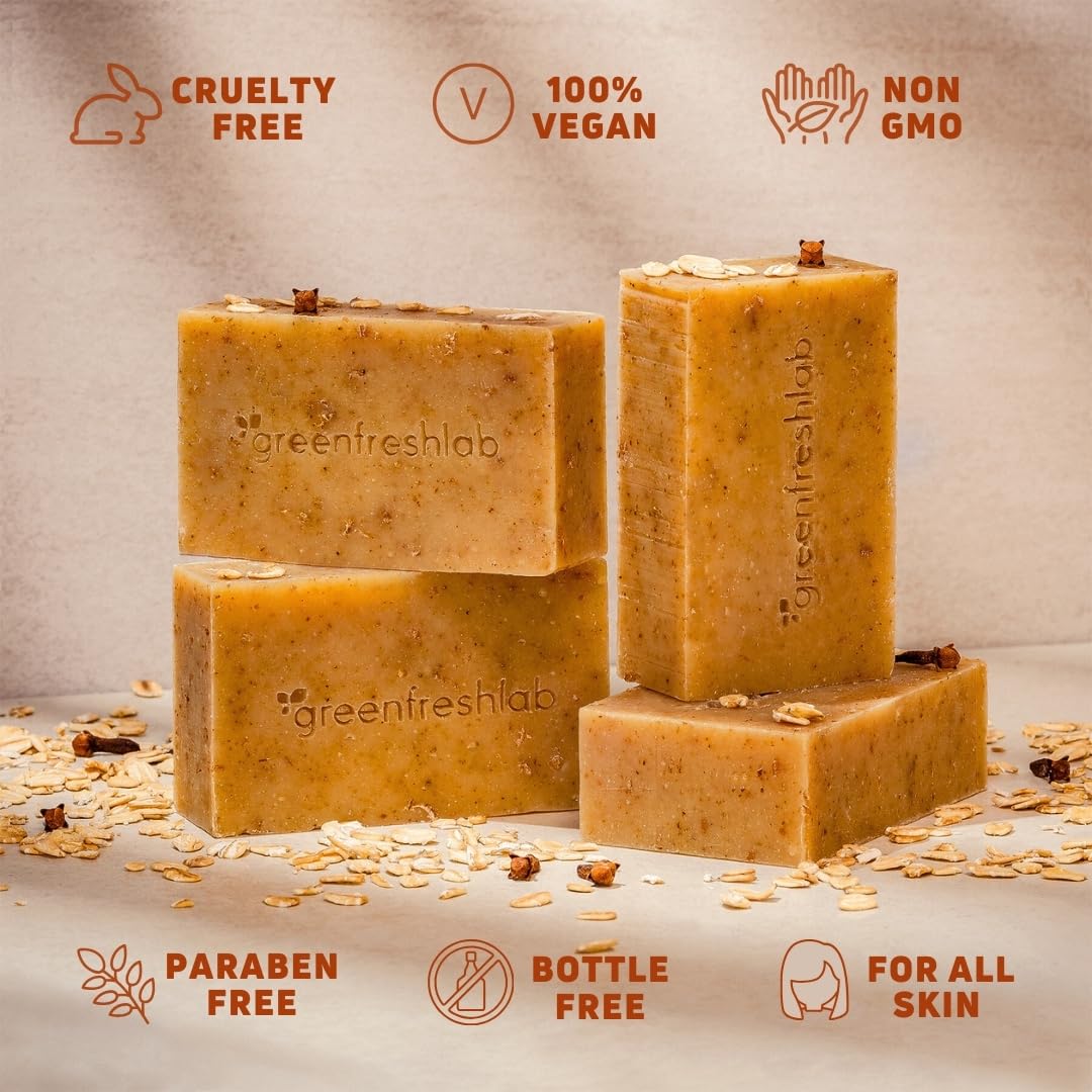 Greenfreshlab Clove & Cinnamon Exfoliating Soap Bar, Moisturazing and Gentle - Greenfreshlab Official Product View 10