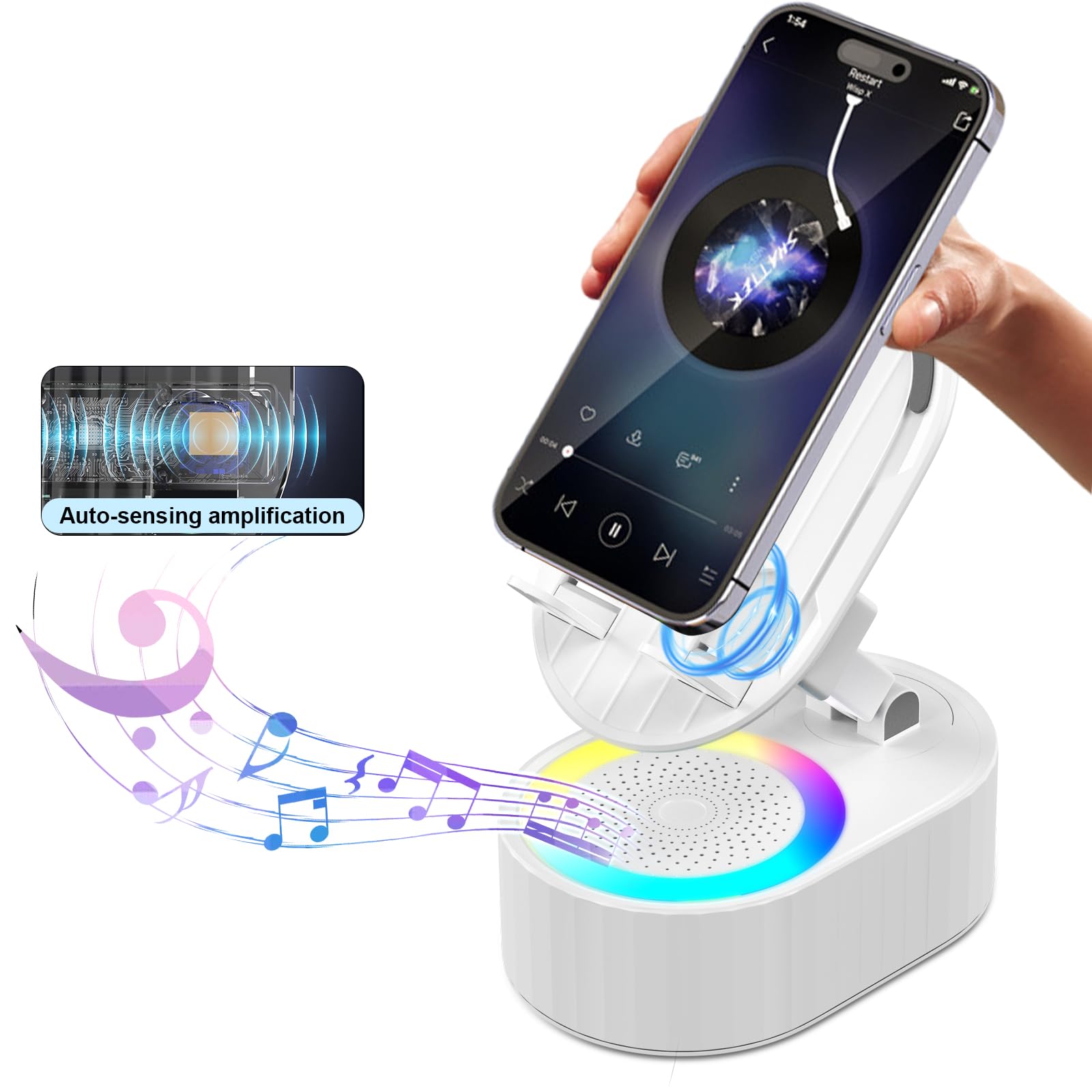 AKLLCCR Wireless Induction Bluetooth Speaker by AKLLCCR - Angle View 8
