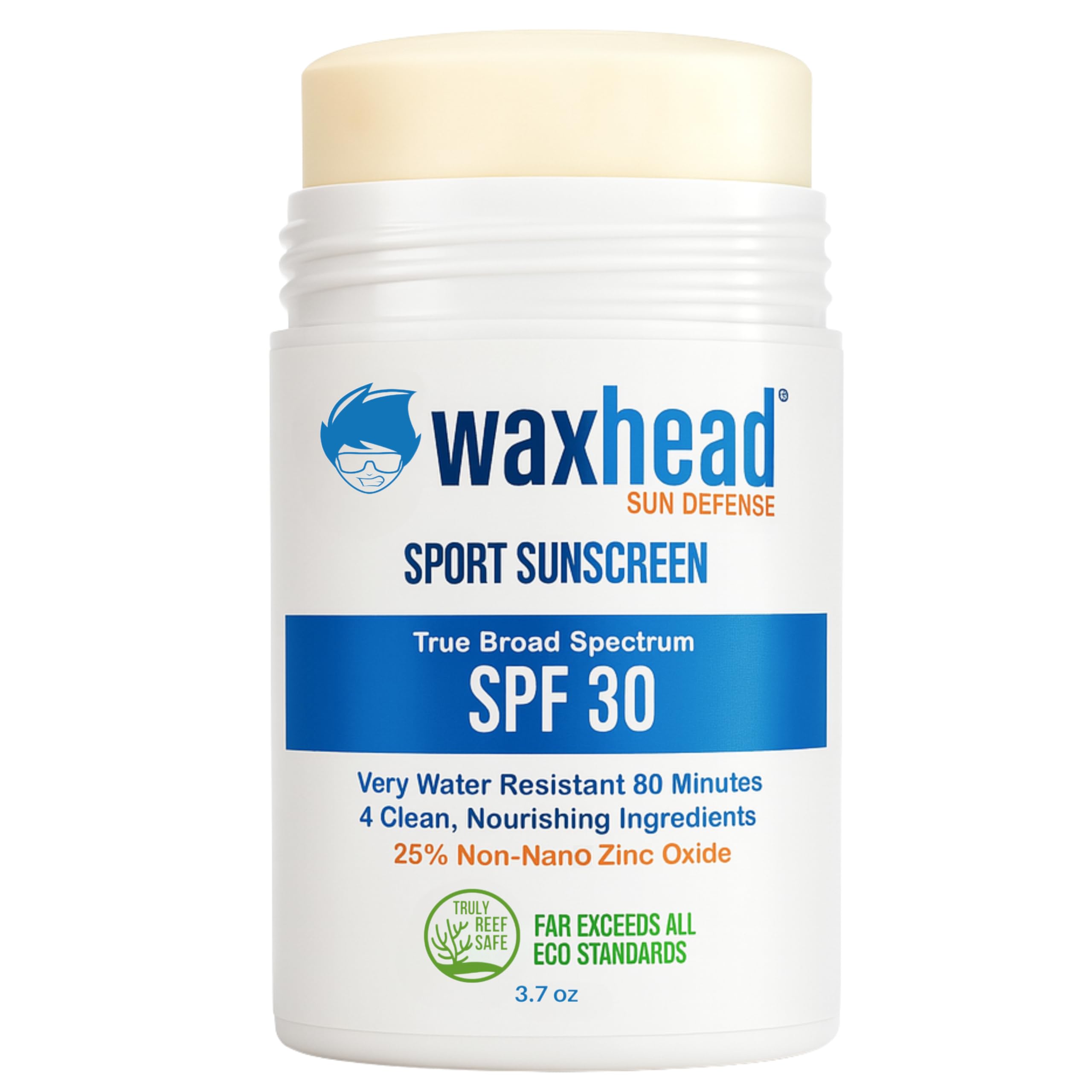 Waxhead Reef Safe Zinc Oxide Sunscreen Stick SPF 30 Face - Waxhead Sun Defense Foods Official Imagery - 1