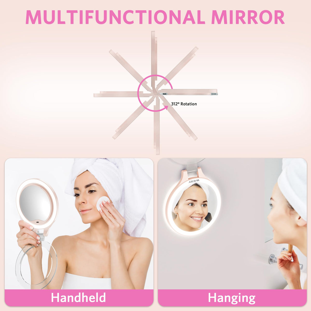 WEILY Magnifying Makeup Mirror 10X 1X Travel Mirror with - WEILY Official Imagery - 6